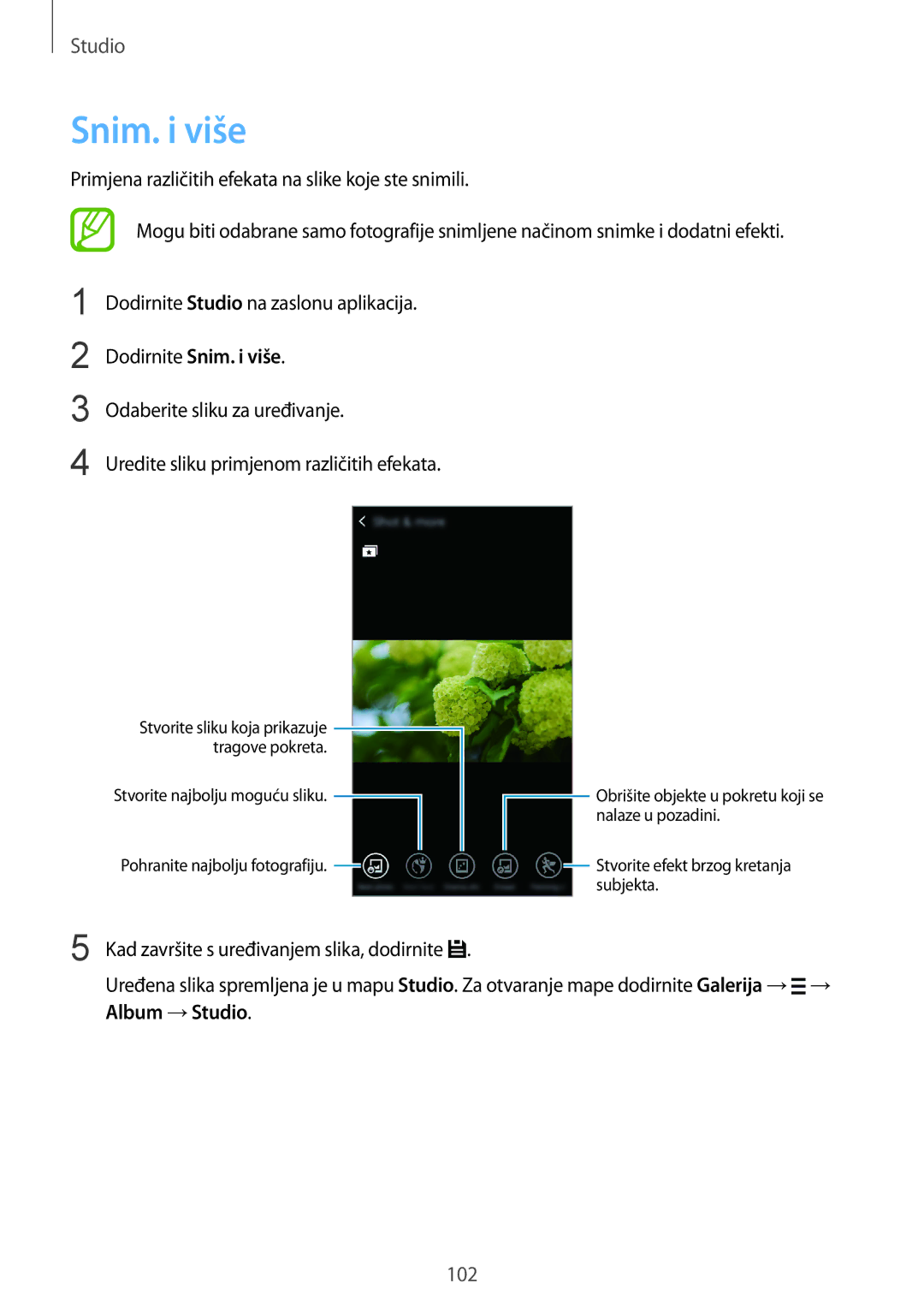 Samsung SM-G850FZDEVIP, SM-G850FZWESEE, SM-G850FZDESEE, SM-G850FZKESEE, SM-G850FHSESEE manual Dodirnite Snim. i više 