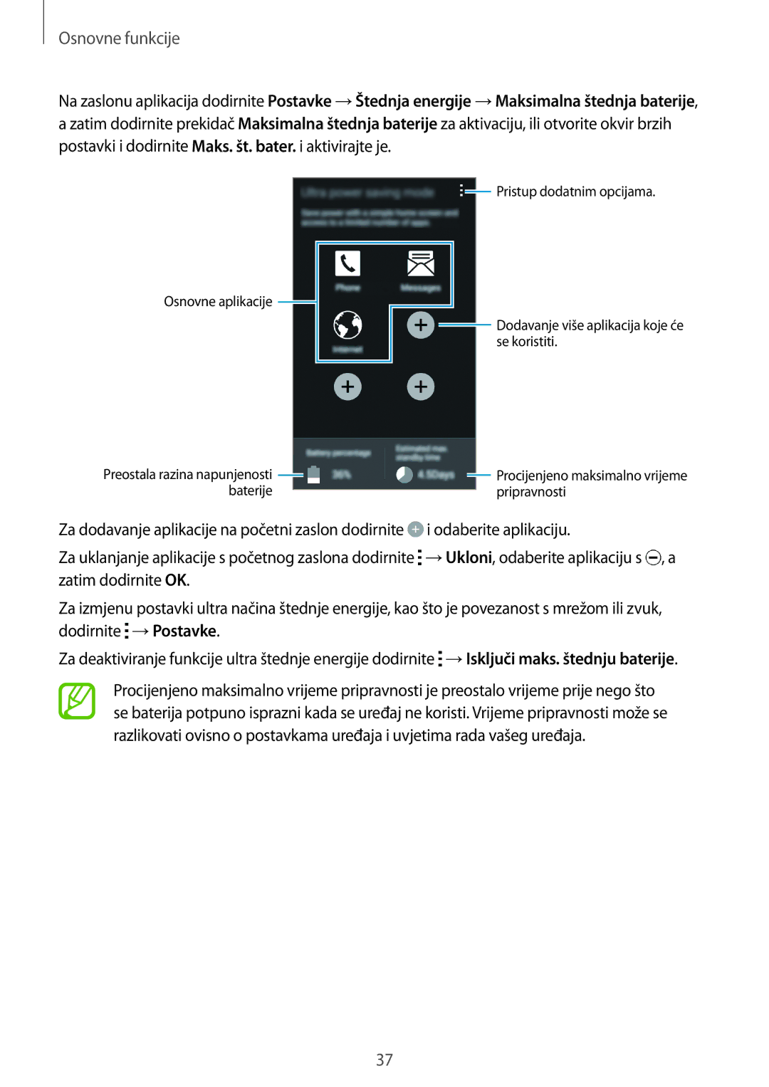 Samsung SM-G850FZDESEE, SM-G850FZWESEE, SM-G850FZKESEE, SM-G850FHSESEE, SM-G850FZWETWO, SM-G850FZKETWO manual Osnovne aplikacije 