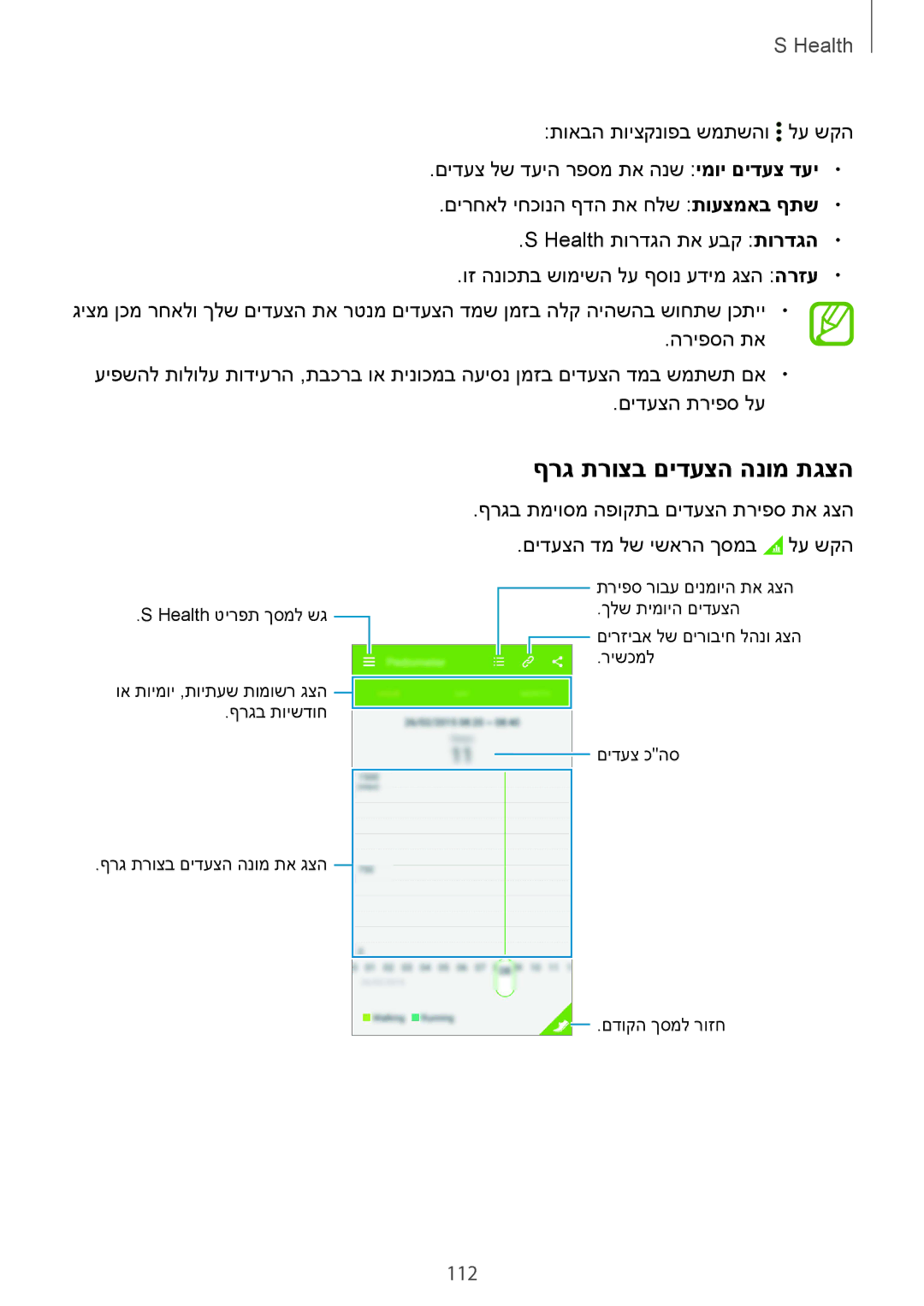 Samsung SM-G850FHSESEE, SM-G850FZWETMT, SM-G850FZWESEE, SM-G850FZDESEE, SM-G850FZKESEE manual ףרג תרוצב םידעצה הנומ תגצה, 112 