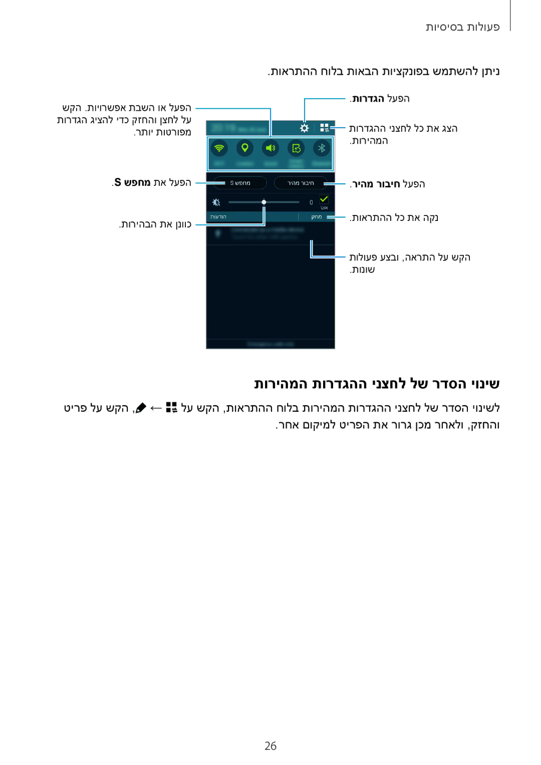 Samsung SM-G850FZDESEE, SM-G850FZWETMT manual תוריהמה תורדגהה ינצחל לש רדסה יוניש, תוארתהה חולב תואבה תויצקנופב שמתשהל ןתינ 