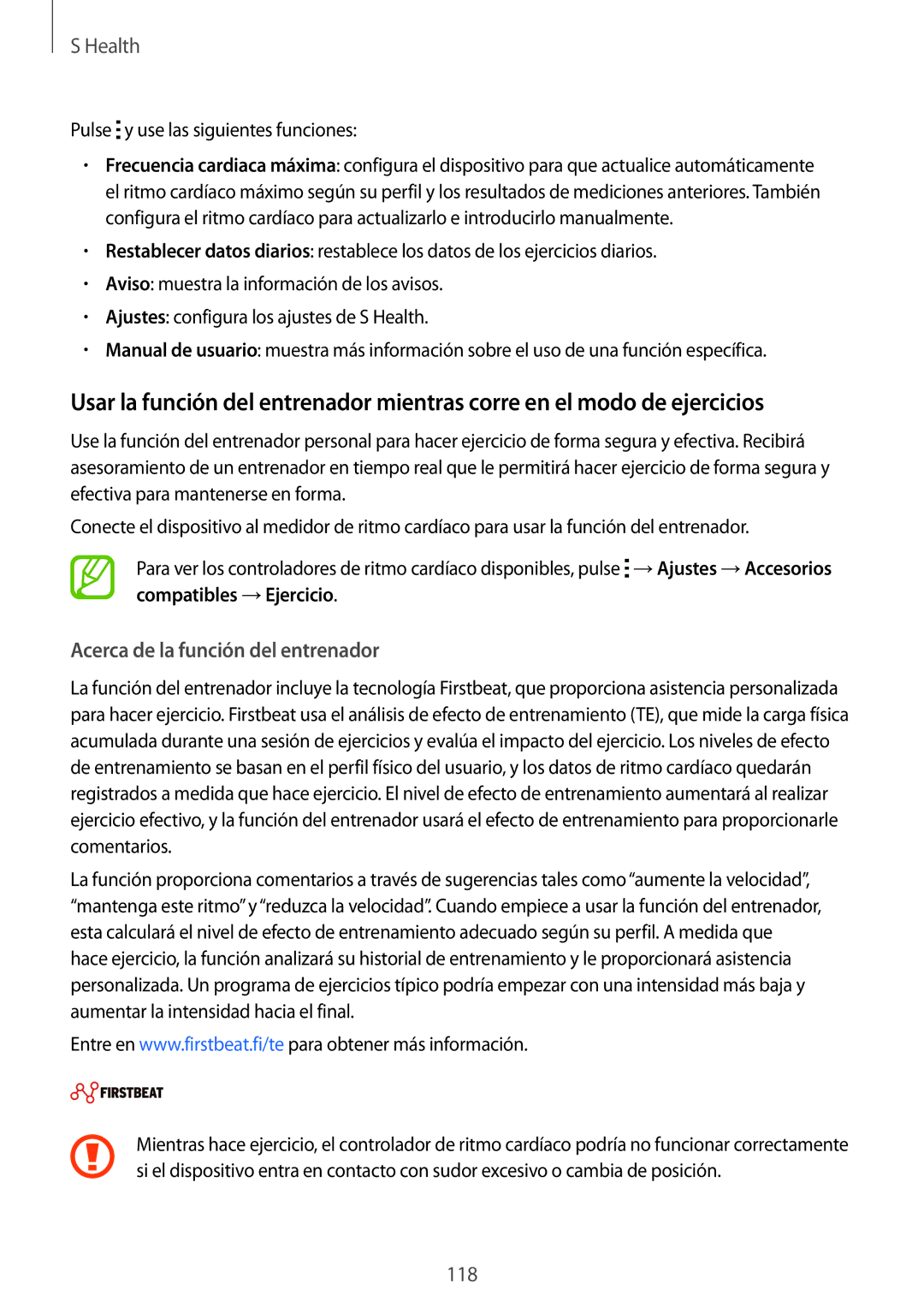 Samsung SM-G850FZDEXEC, SM-G850FZWETPH, SM-G850FZDETPH, SM-G850FZKETPH, SM-G850FHSETPH Acerca de la función del entrenador 