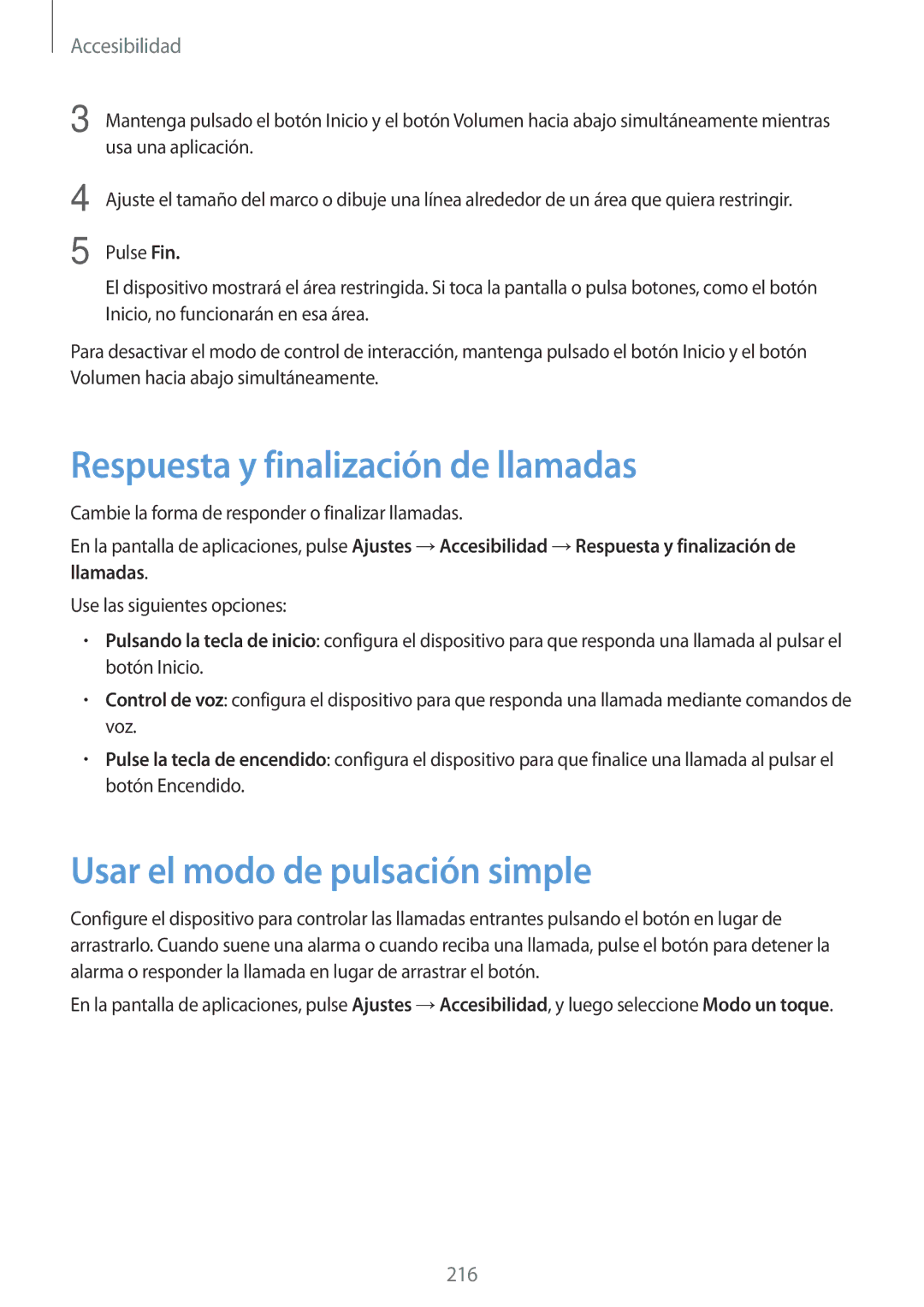 Samsung SM-G850FZDEPHE, SM-G850FZWETPH manual Respuesta y finalización de llamadas, Usar el modo de pulsación simple 