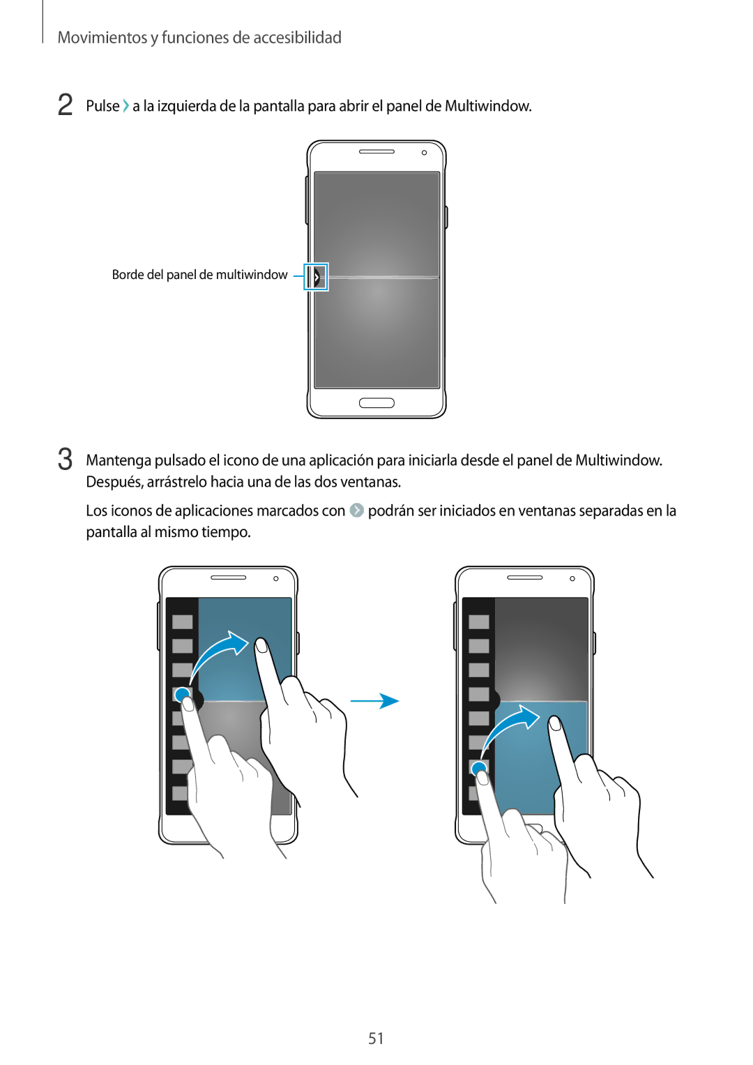 Samsung SM-G850FZWEXEO, SM-G850FZWETPH, SM-G850FZDETPH, SM-G850FZKETPH, SM-G850FHSETPH manual Borde del panel de multiwindow 