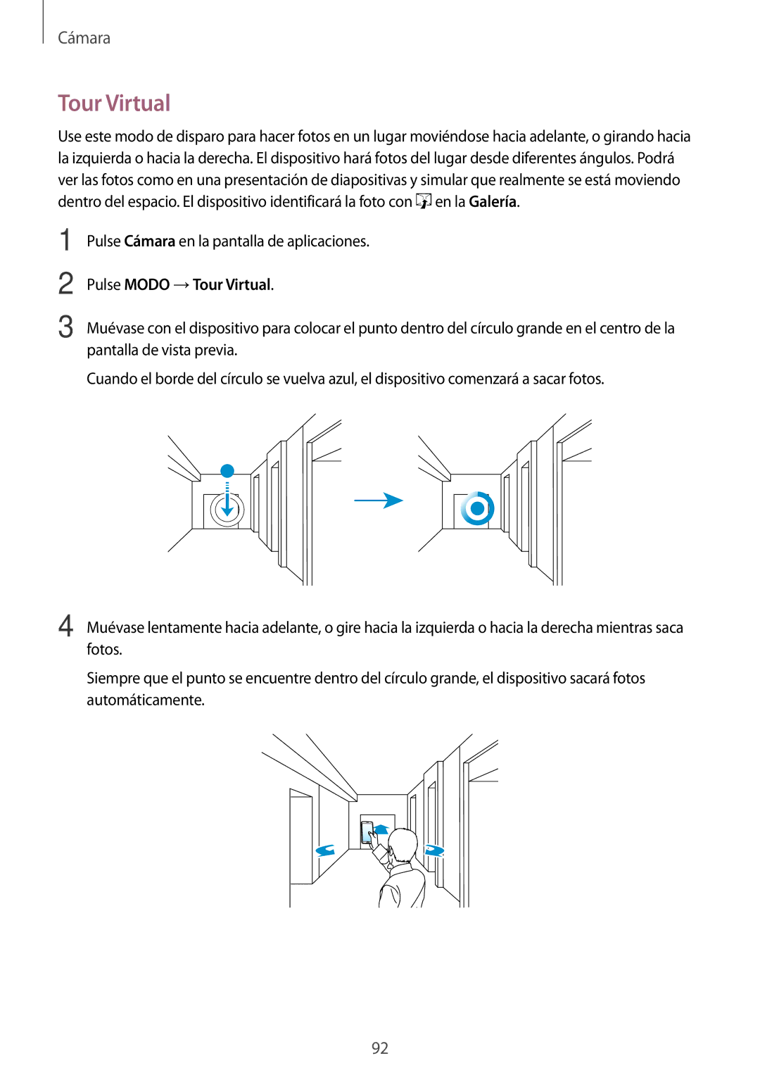 Samsung SM-G850FZDEXEH, SM-G850FZWETPH, SM-G850FZDETPH, SM-G850FZKETPH, SM-G850FHSETPH manual Pulse Modo →Tour Virtual 