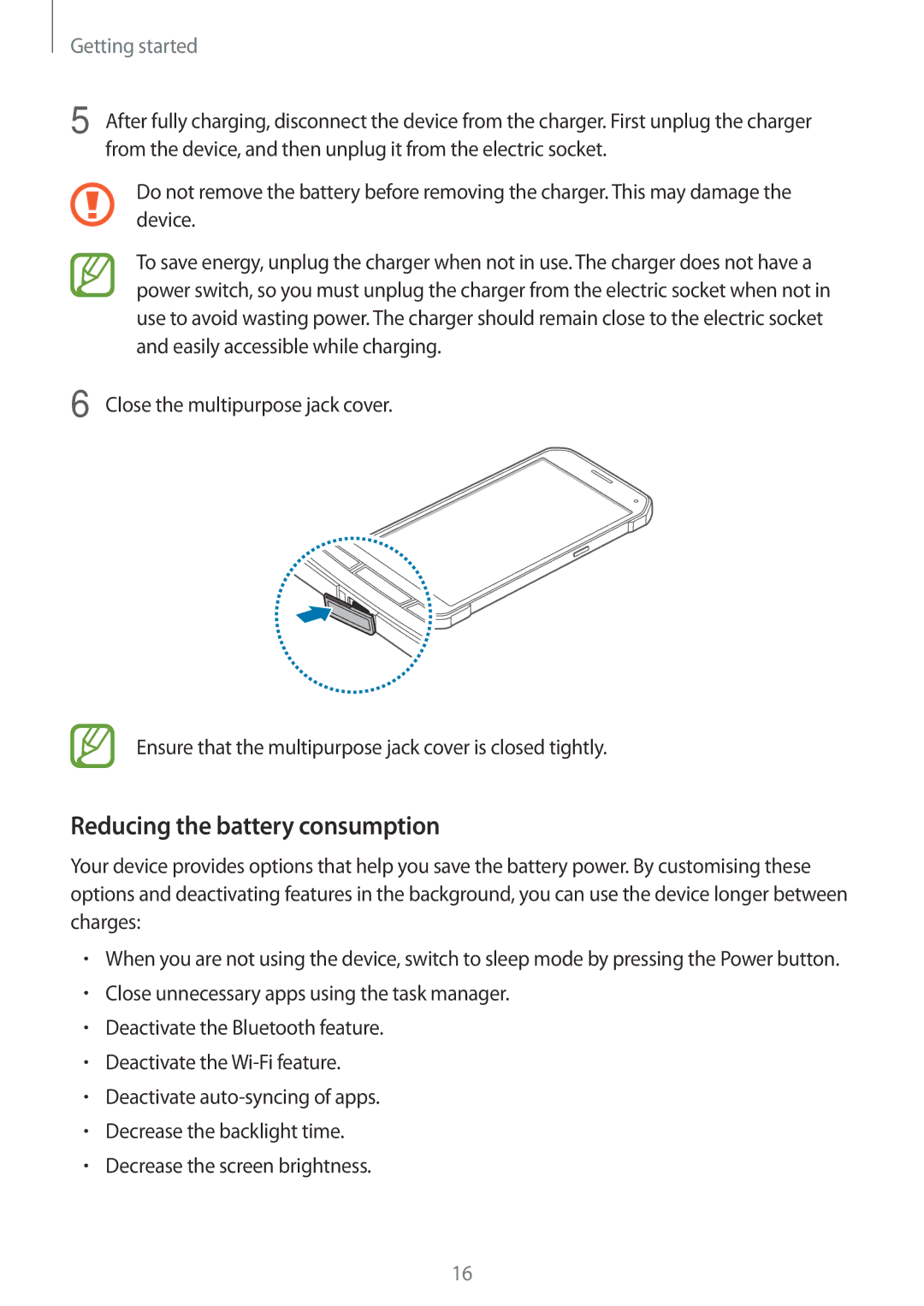 Samsung SM-G870FTSAPHN, SM-G870FDGAFTM, SM-G870FTSABGL, SM-G870FDGABGL, SM-G870FTSAAUT manual Reducing the battery consumption 