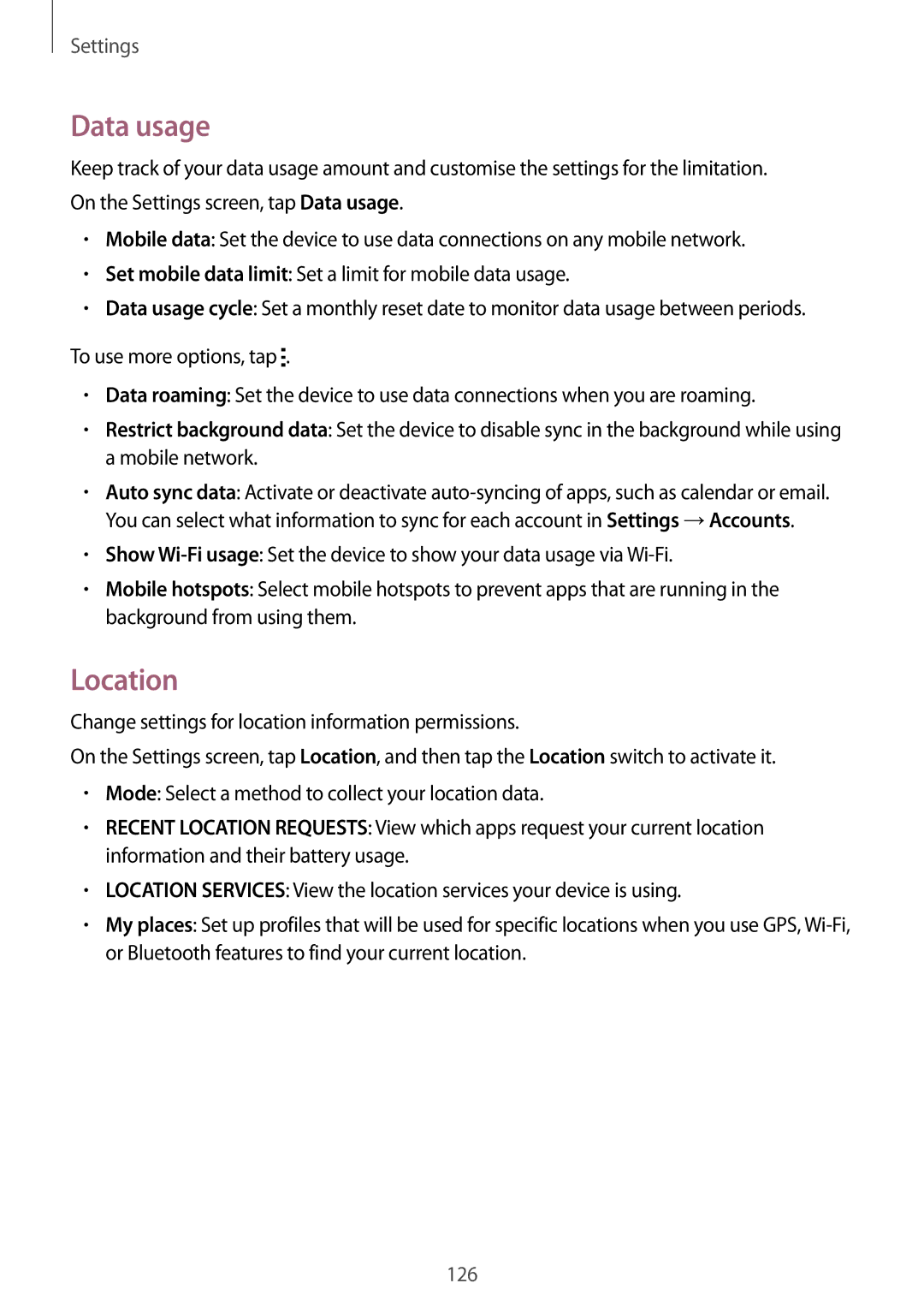 Samsung SM-G870FTSAATO, SM-G870FDGAFTM, SM-G870FTSABGL, SM-G870FDGABGL, SM-G870FTSAPHN, SM-G870FTSAAUT Data usage, Location 