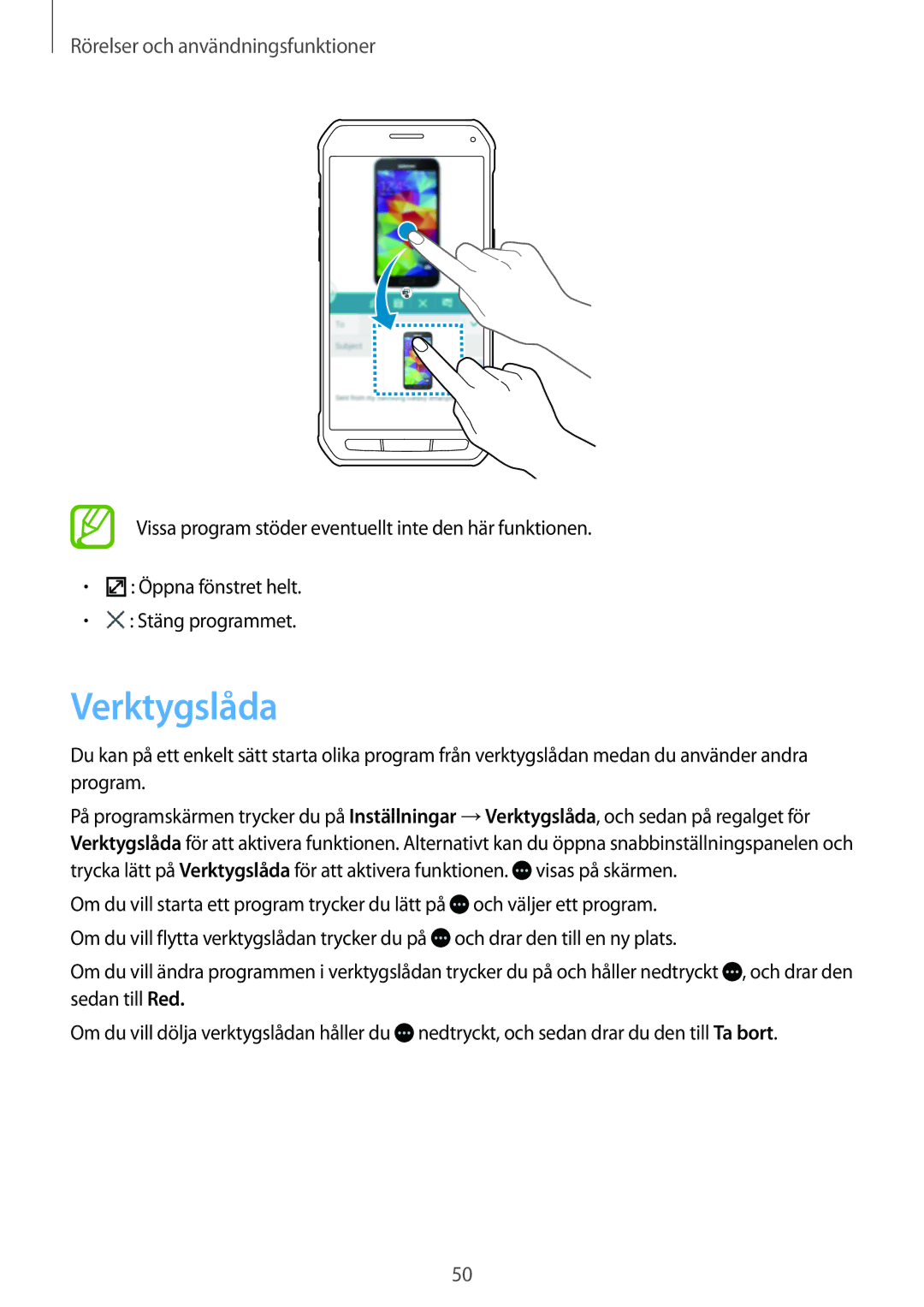 Samsung SM-G870FDGANEE, SM-G870FTSANEE, SM-G870FTSATEN manual Verktygslåda 