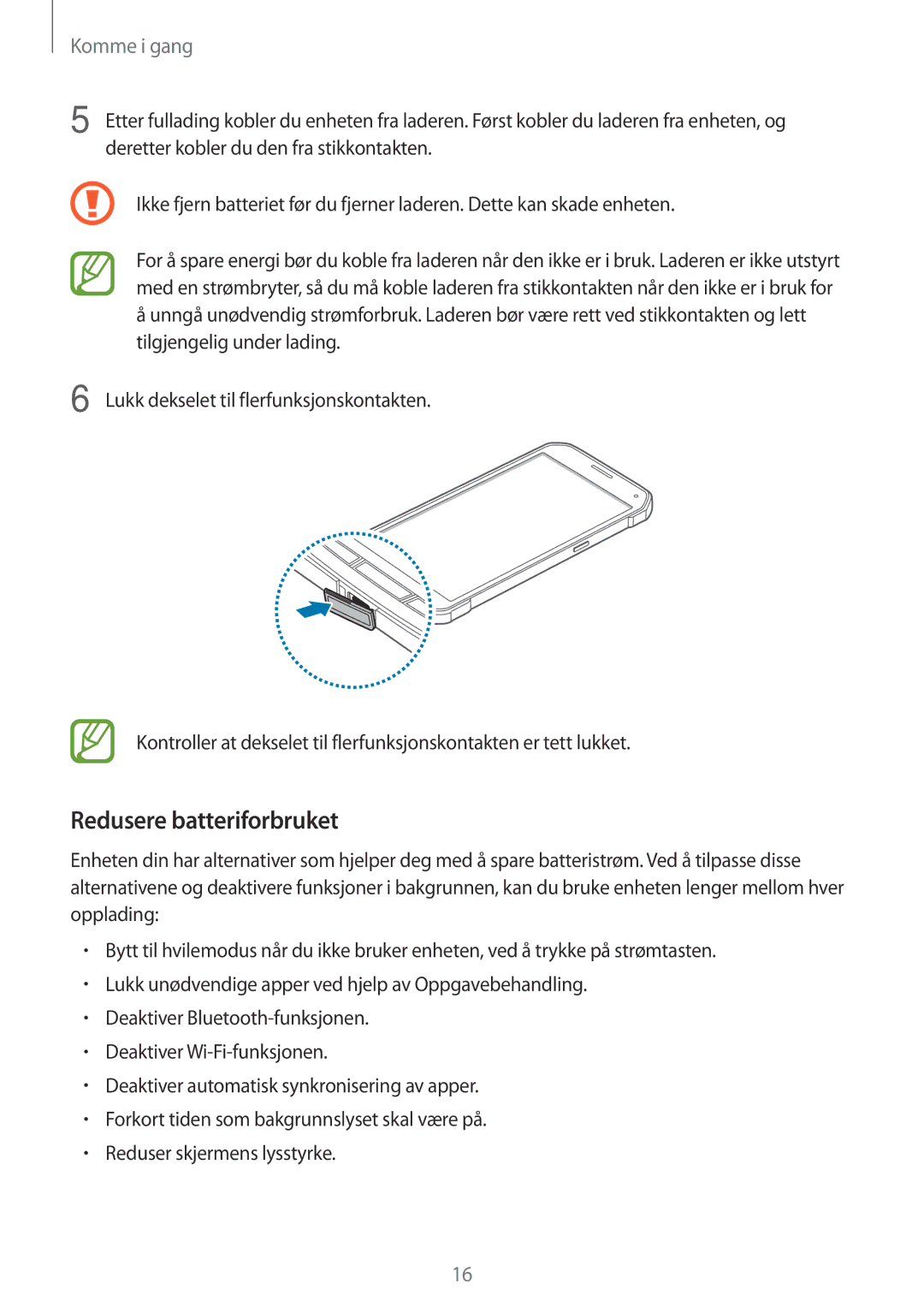 Samsung SM-G870FTSATEN, SM-G870FTSANEE, SM-G870FDGANEE manual Redusere batteriforbruket 