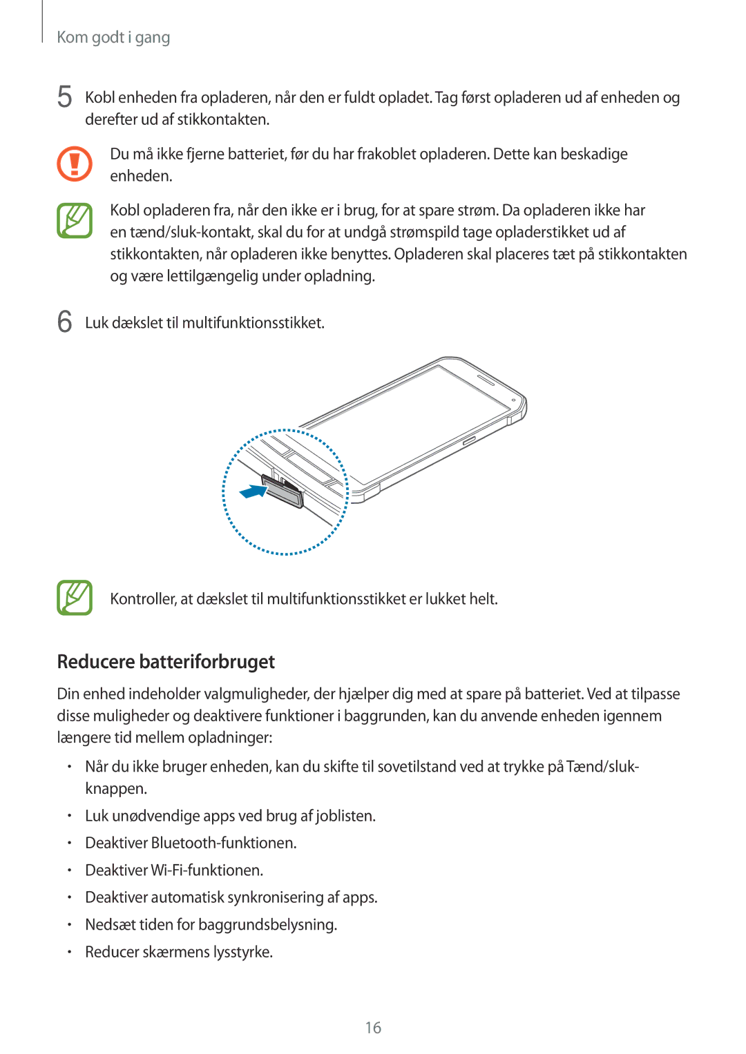 Samsung SM-G870FTSATEN, SM-G870FTSANEE, SM-G870FDGANEE manual Reducere batteriforbruget 