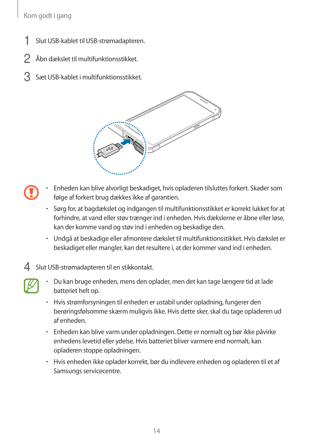 Samsung SM-G870FDGANEE, SM-G870FTSANEE, SM-G870FTSATEN manual Følge af forkert brug dækkes ikke af garantien 