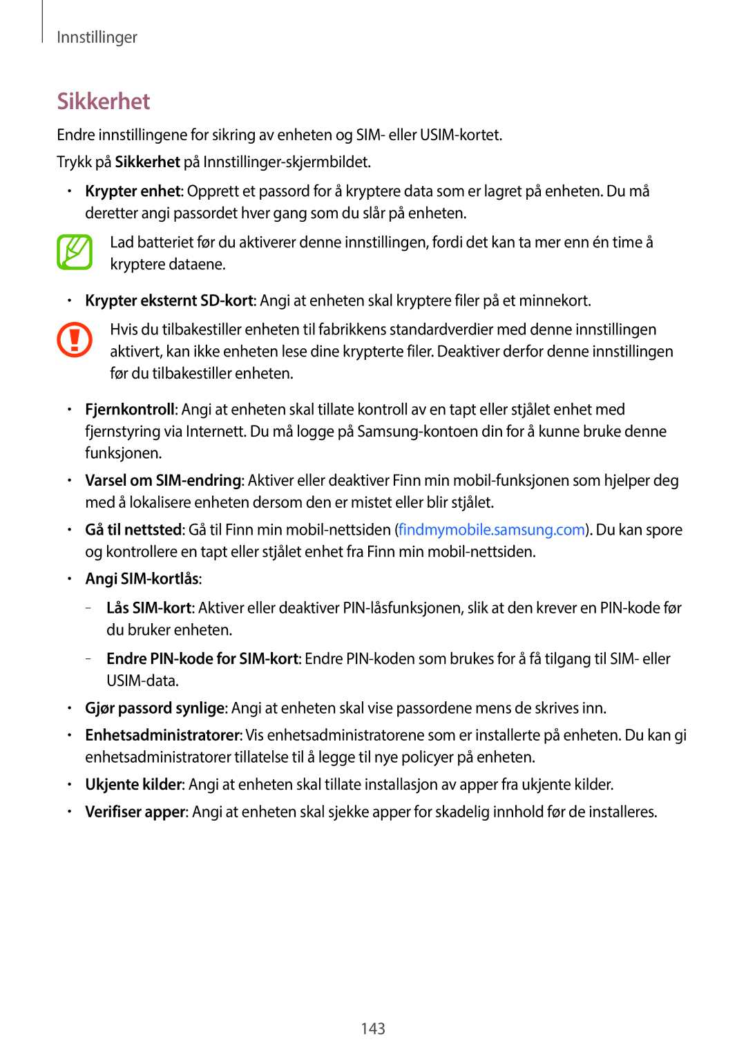 Samsung SM-G870FDGANEE, SM-G870FTSANEE, SM-G870FTSATEN manual Sikkerhet, Angi SIM-kortlås 