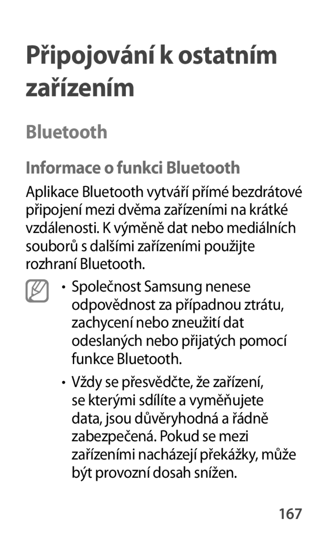 Samsung SM-G870FTSAATO, SM-G870FTSAPHN, SM-G870FTSAAUT, SM-G870FDGAATO, SM-G870FDGAXEO Informace o funkci Bluetooth, 167 