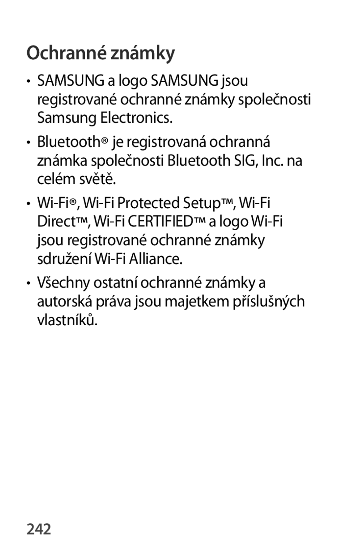 Samsung SM-G870FTSAXEH, SM-G870FTSAPHN, SM-G870FTSAAUT, SM-G870FDGAATO, SM-G870FDGAXEO, SM-G870FDGAXEH Ochranné známky, 242 