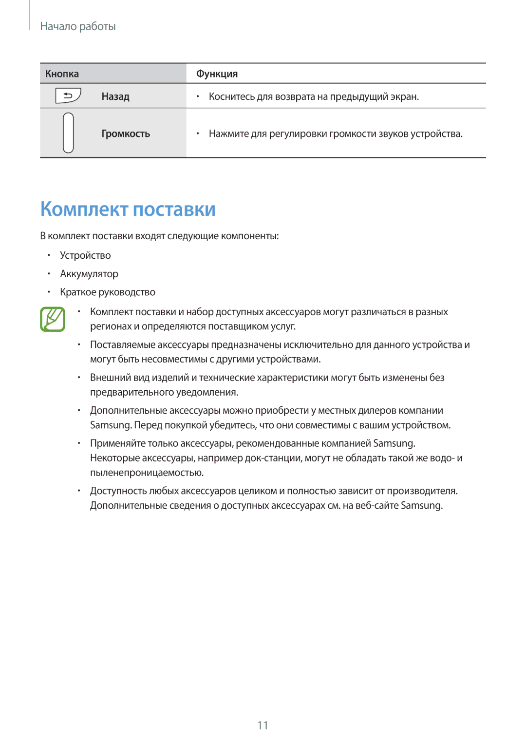 Samsung SM-G900FZWASER, SM-G900FZDASEB, SM-G900FZWASEB, SM-G900FZKASEB, SM-G900FZBASEB, SM-G900FZBASER manual Комплект поставки 