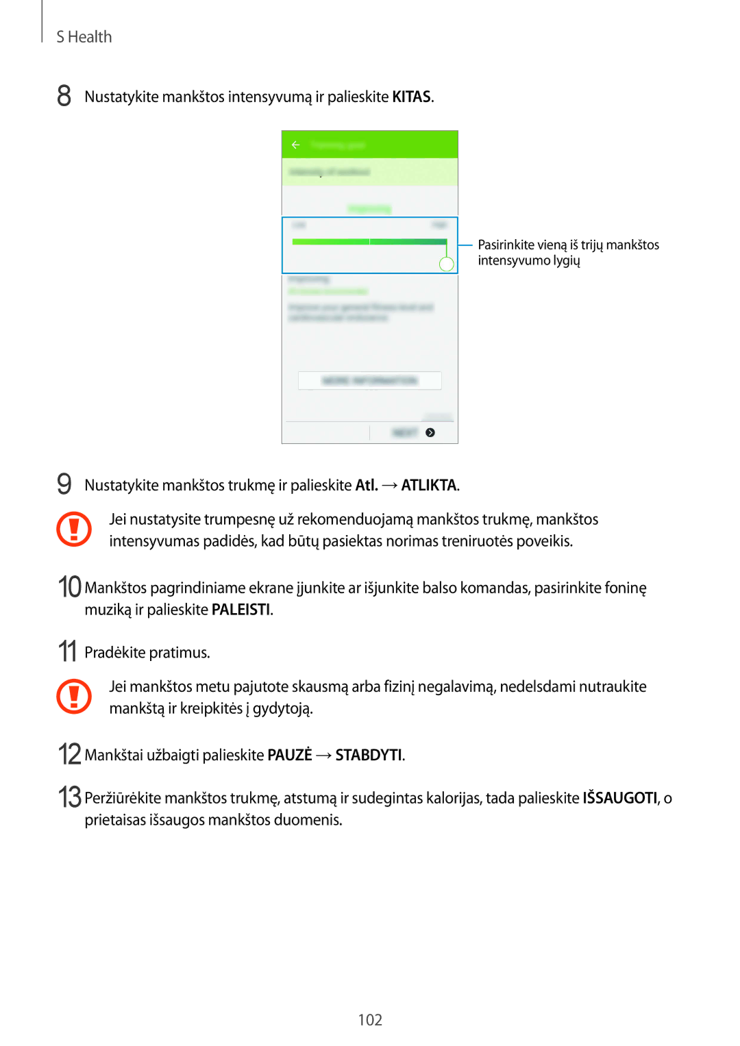 Samsung SM-G900FZKASEB, SM-G900FZDASEB, SM-G900FZWASEB, SM-G900FZBASEB manual 102 