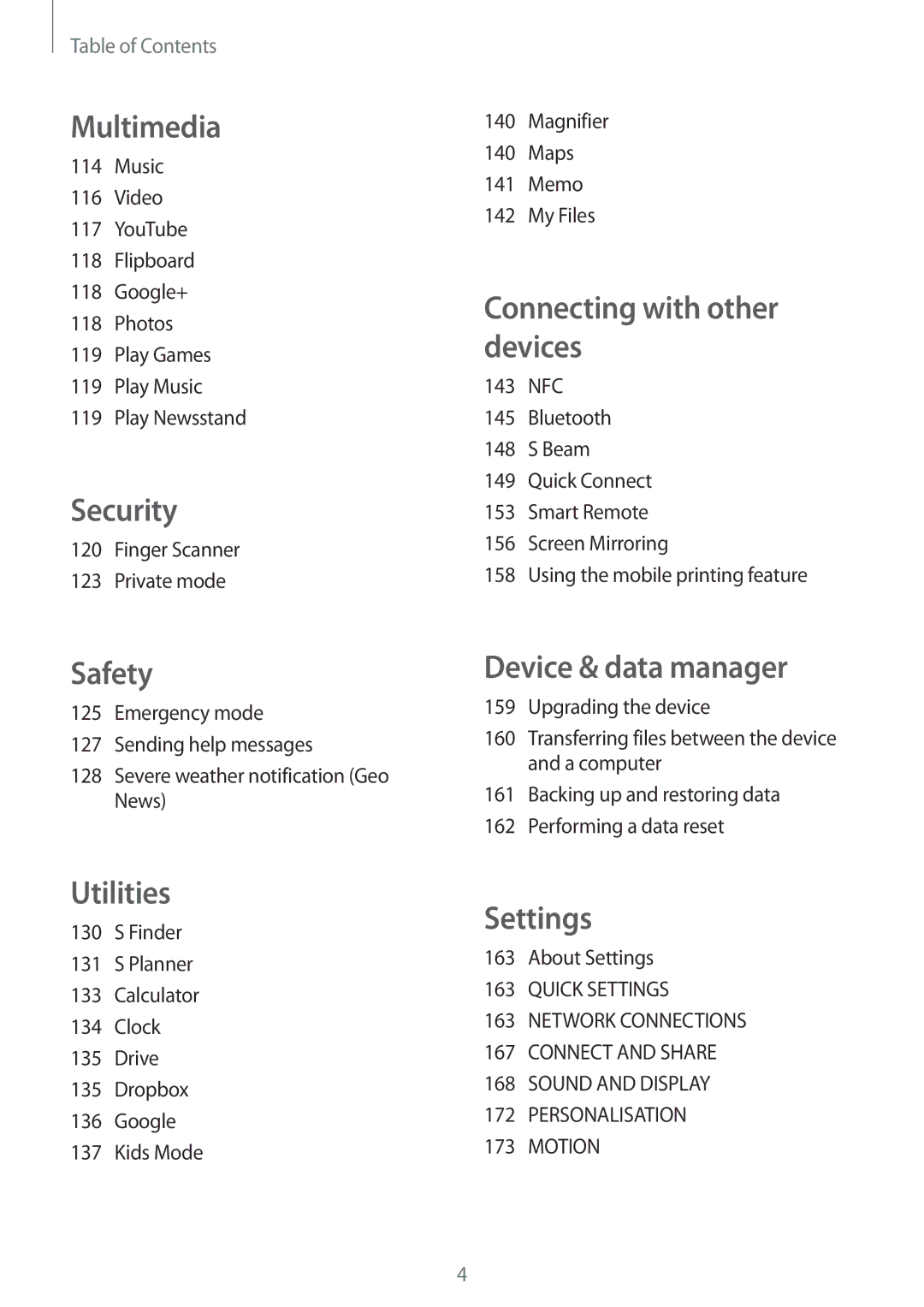 Samsung SM-G900FZWABOG, SM-G900FZKADBT, SM-G900FZBADBT, SM-G900FZWADBT manual Finger Scanner Private mode, About Settings 