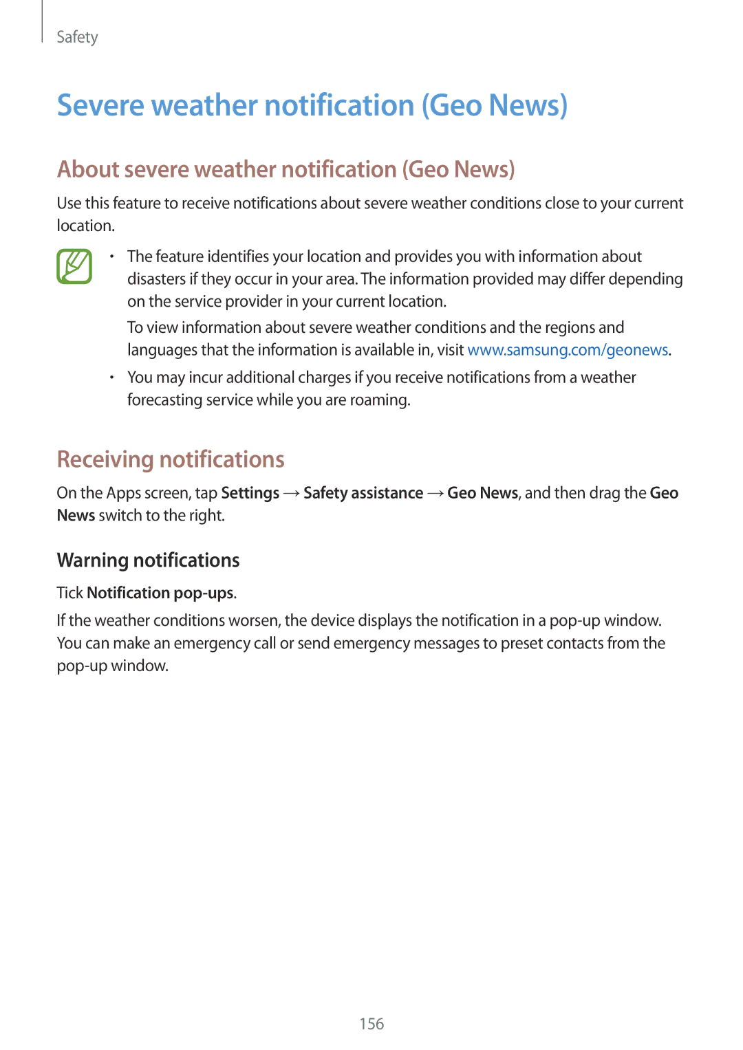 Samsung SM2G900FZKAGBL, SM-G900FZKADBT Severe weather notification Geo News, About severe weather notification Geo News 