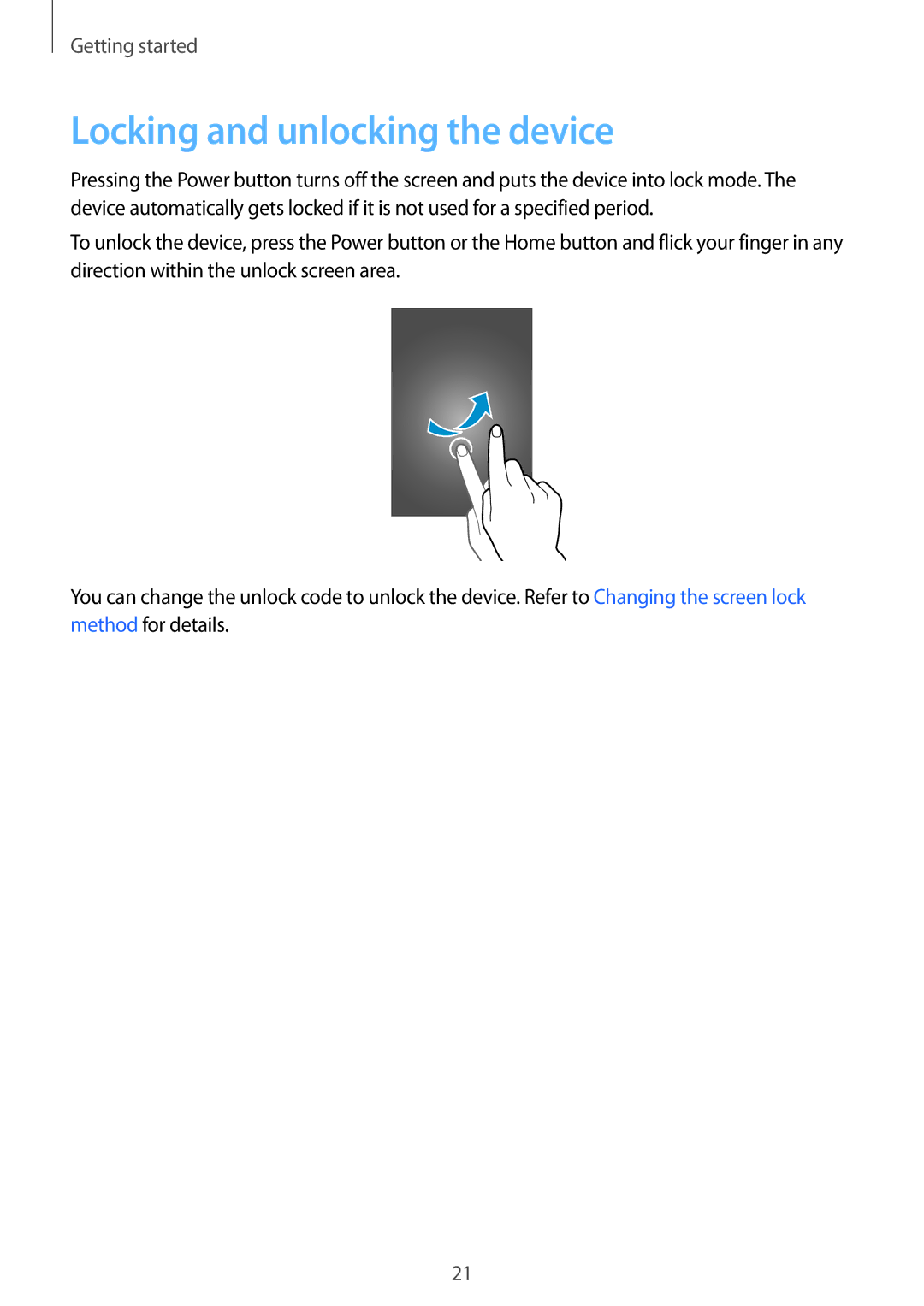 Samsung SM-G900FZDABOG, SM-G900FZKADBT, SM-G900FZBADBT, SM-G900FZWADBT, SM-G900FZDADBT manual Locking and unlocking the device 