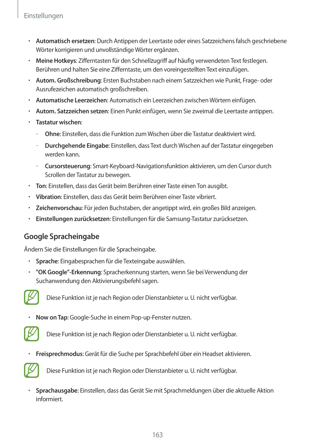 Samsung SM-G900FZDADBT, SM-G900FZKADBT, SM-G900FZBADBT, SM-G900FZWADBT manual Google Spracheingabe, Tastatur wischen 