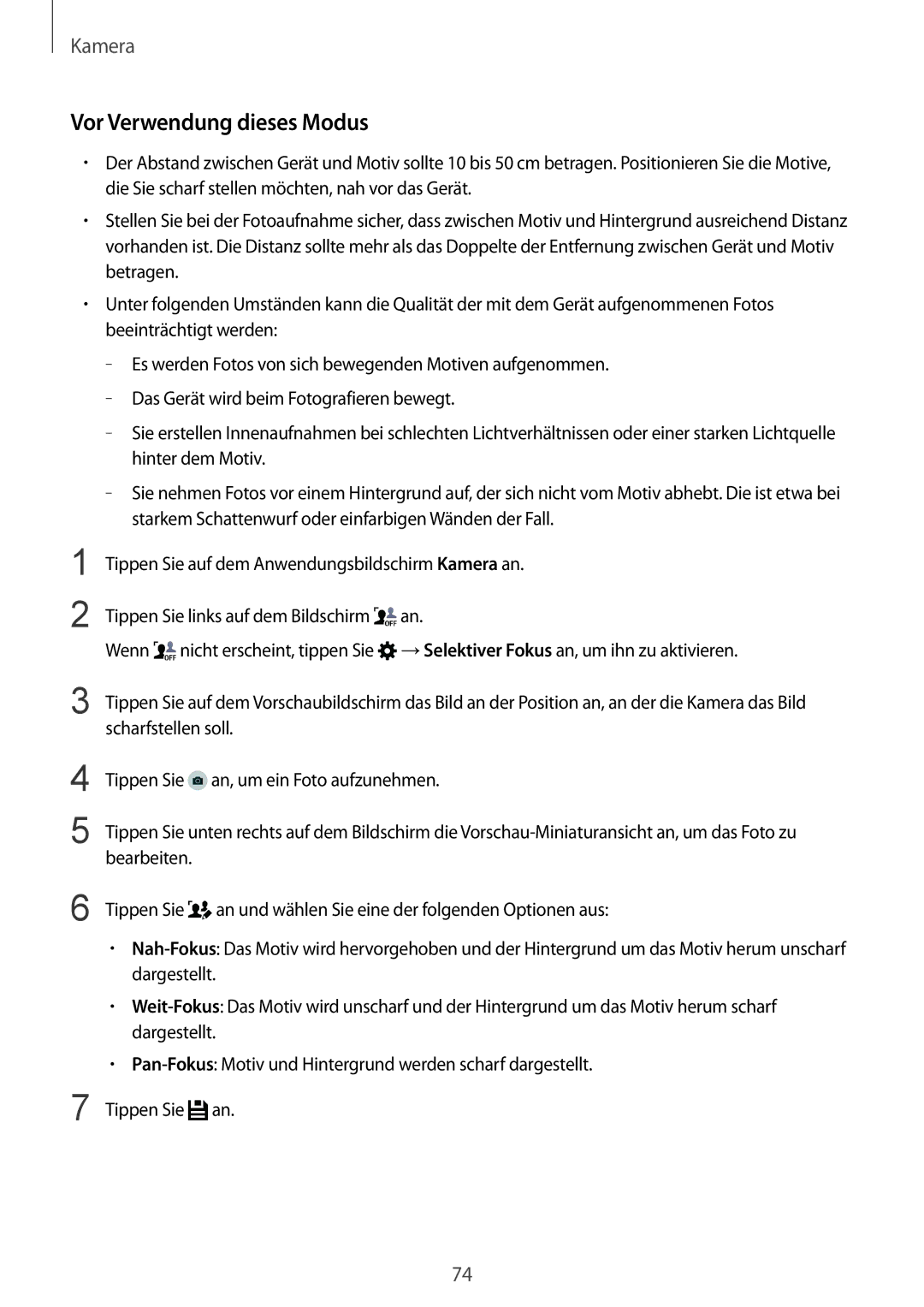 Samsung SM-G900FZWADBT, SM-G900FZKADBT, SM-G900FZBADBT, SM-G900FZDADBT manual Vor Verwendung dieses Modus 