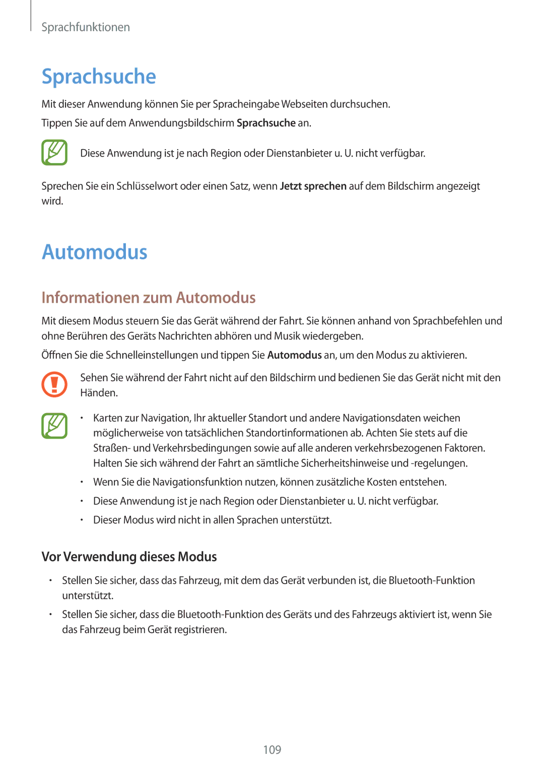 Samsung SM-G900FZBADBT, SM-G900FZKADBT, SM-G900FZWADBT, SM-G900FZDADBT manual Sprachsuche, Informationen zum Automodus 