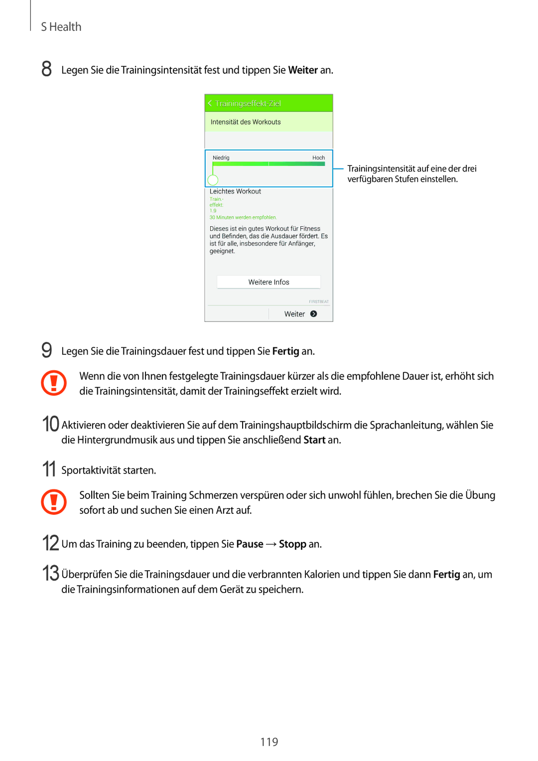 Samsung SM-G900FZDADBT, SM-G900FZKADBT, SM-G900FZBADBT, SM-G900FZWADBT manual 119 