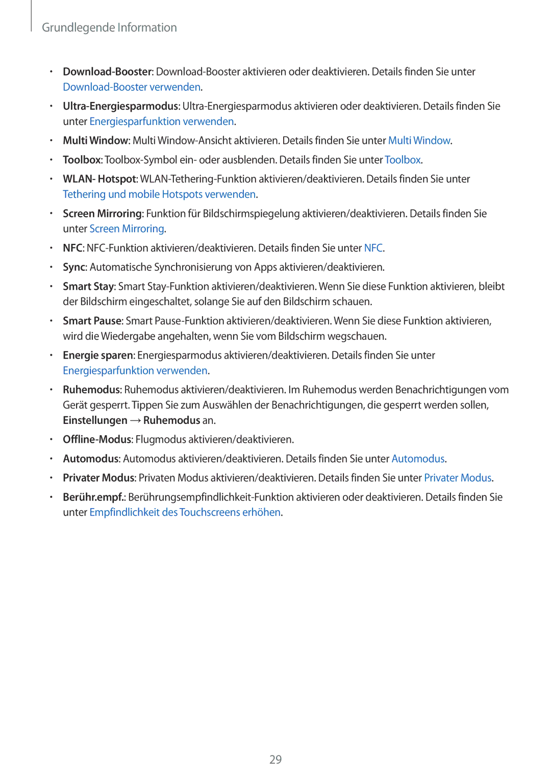 Samsung SM-G900FZBADBT, SM-G900FZKADBT, SM-G900FZWADBT, SM-G900FZDADBT manual Grundlegende Information 