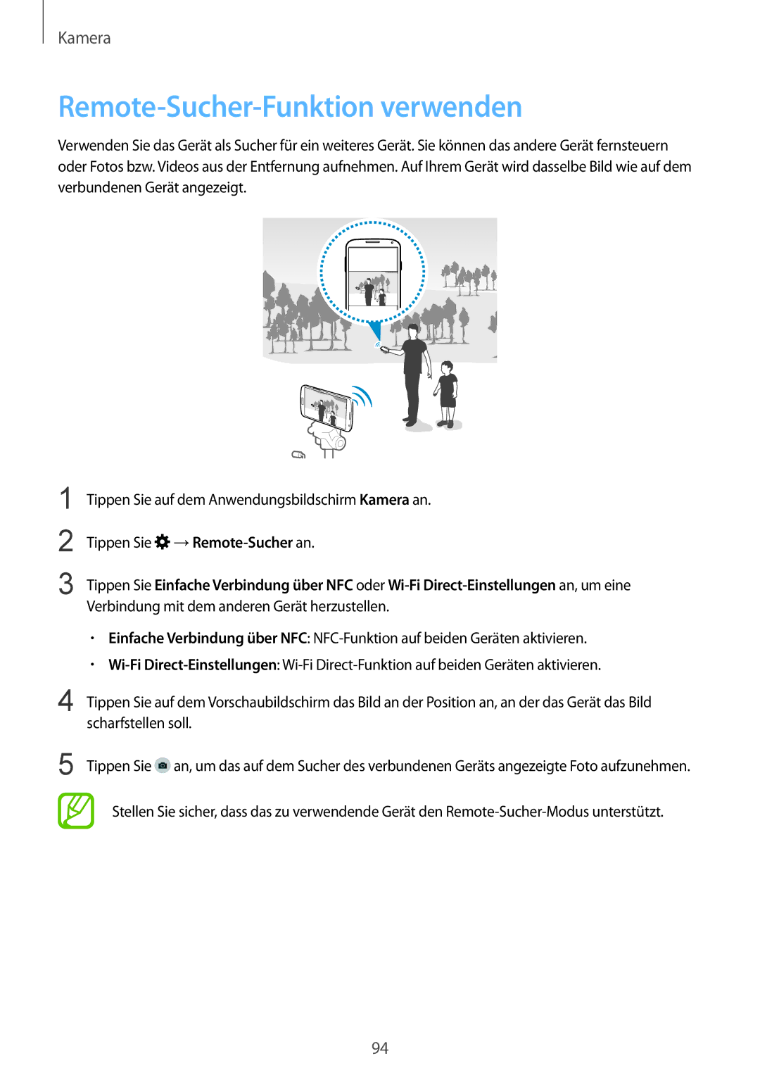 Samsung SM-G900FZWADBT, SM-G900FZKADBT, SM-G900FZBADBT, SM-G900FZDADBT manual Remote-Sucher-Funktion verwenden 