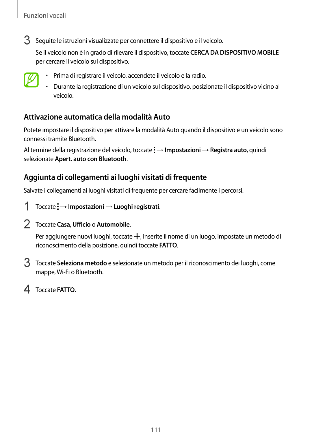 Samsung SM-G900FZWAPRT, SM-G900FZKADBT, SM-G900FZWADBT, SM-G900FZDADBT manual Attivazione automatica della modalità Auto 