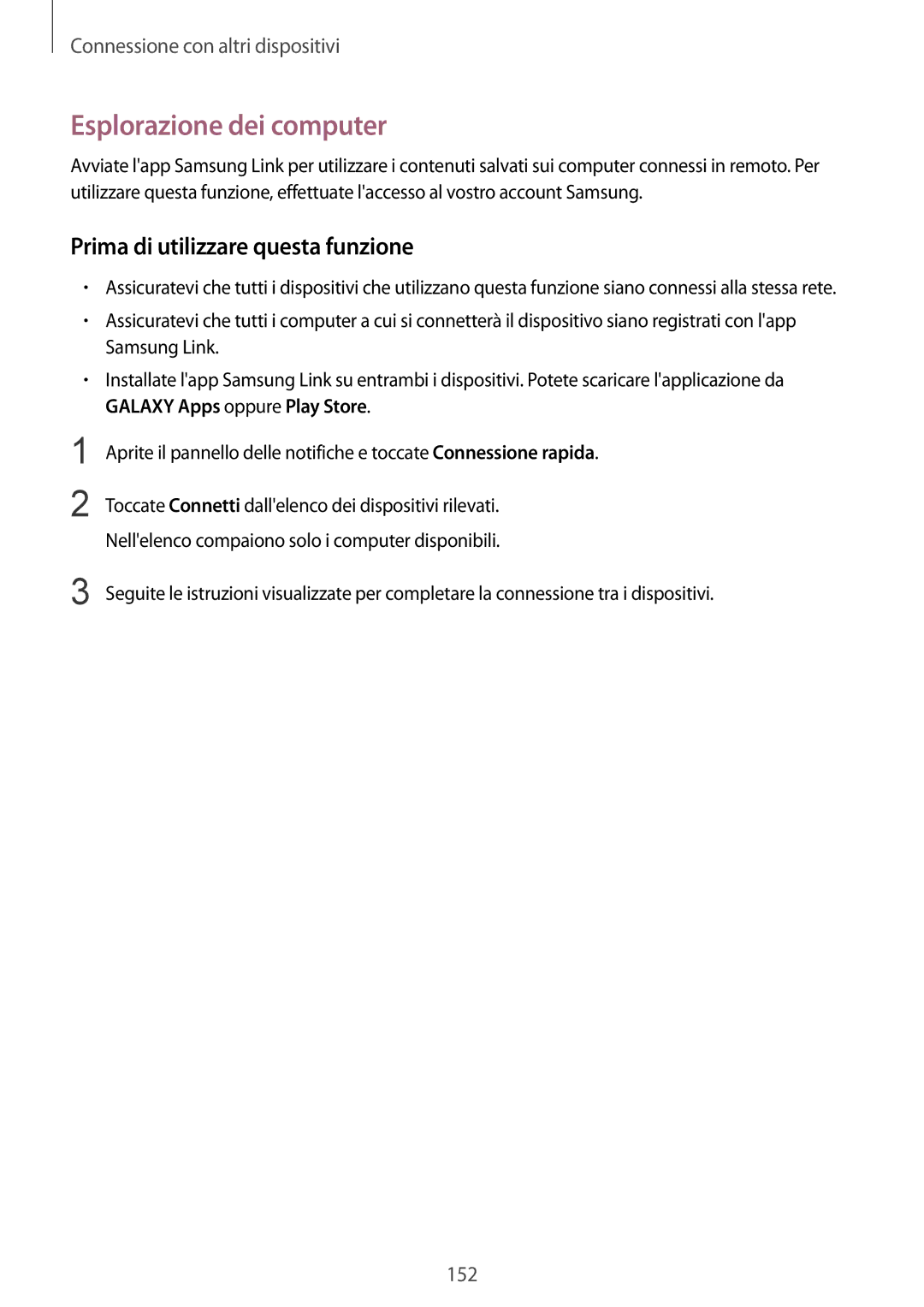 Samsung SM-G900FZKAETL, SM-G900FZKADBT, SM-G900FZWADBT, SM-G900FZDADBT, SM-G900FZKAFTM manual Esplorazione dei computer 