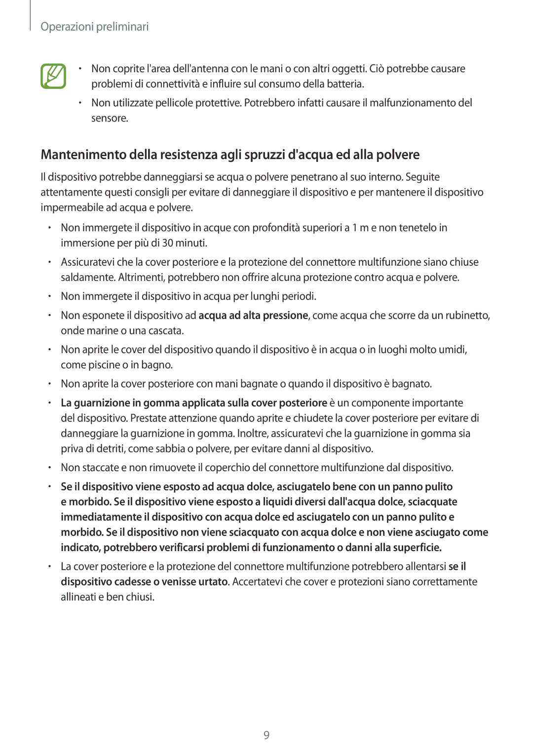 Samsung SM-G900FZKAPRT, SM-G900FZKADBT, SM-G900FZWADBT, SM-G900FZDADBT, SM-G900FZKAFTM, SM-G900FZWESWC Operazioni preliminari 