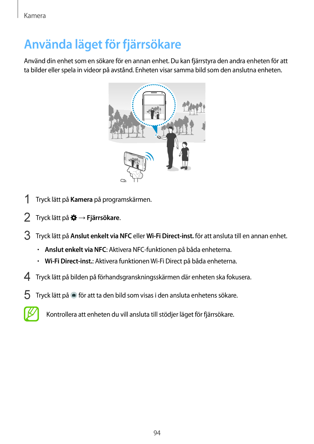 Samsung SM-G900FZWAHTS, SM-G900FZKAVDS, SM-G900FZDANEE, SM-G900FZWANEE, SM-G900FZDAHTS manual Använda läget för fjärrsökare 