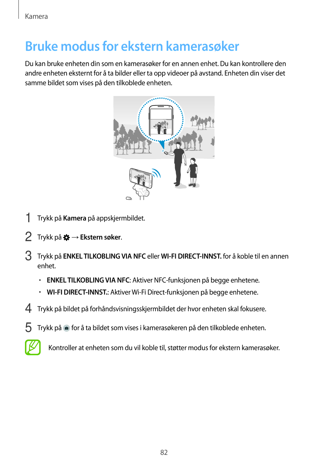 Samsung SM-G900FZKAHTS, SM-G900FZKAVDS, SM-G900FZDANEE, SM-G900FZWANEE, SM-G900FZDAHTS Bruke modus for ekstern kamerasøker 