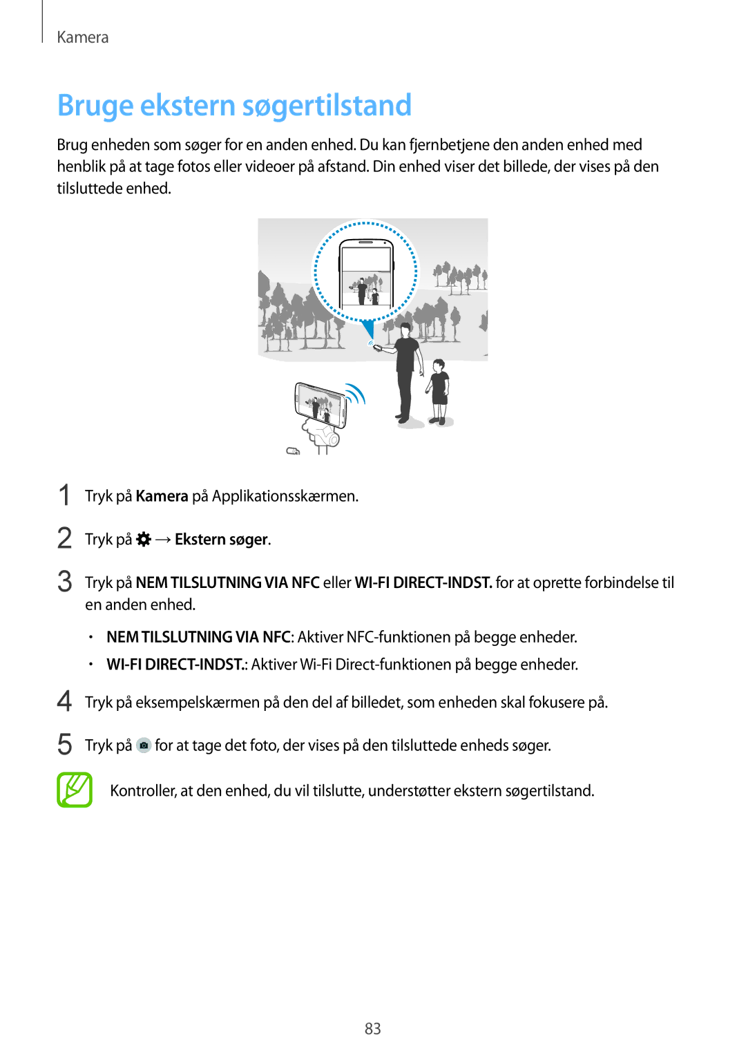 Samsung SM-G900FZDATEN, SM-G900FZKAVDS, SM-G900FZDANEE, SM-G900FZWANEE, SM-G900FZDAHTS manual Bruge ekstern søgertilstand 