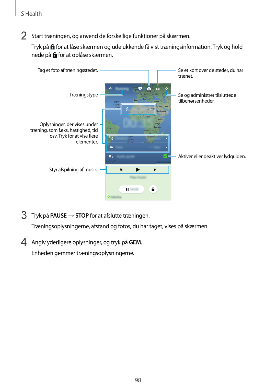 Samsung SM-G900FZBANEE, SM-G900FZKAVDS, SM-G900FZDANEE, SM-G900FZWANEE, SM-G900FZDAHTS manual Aktiver eller deaktiver lydguiden 