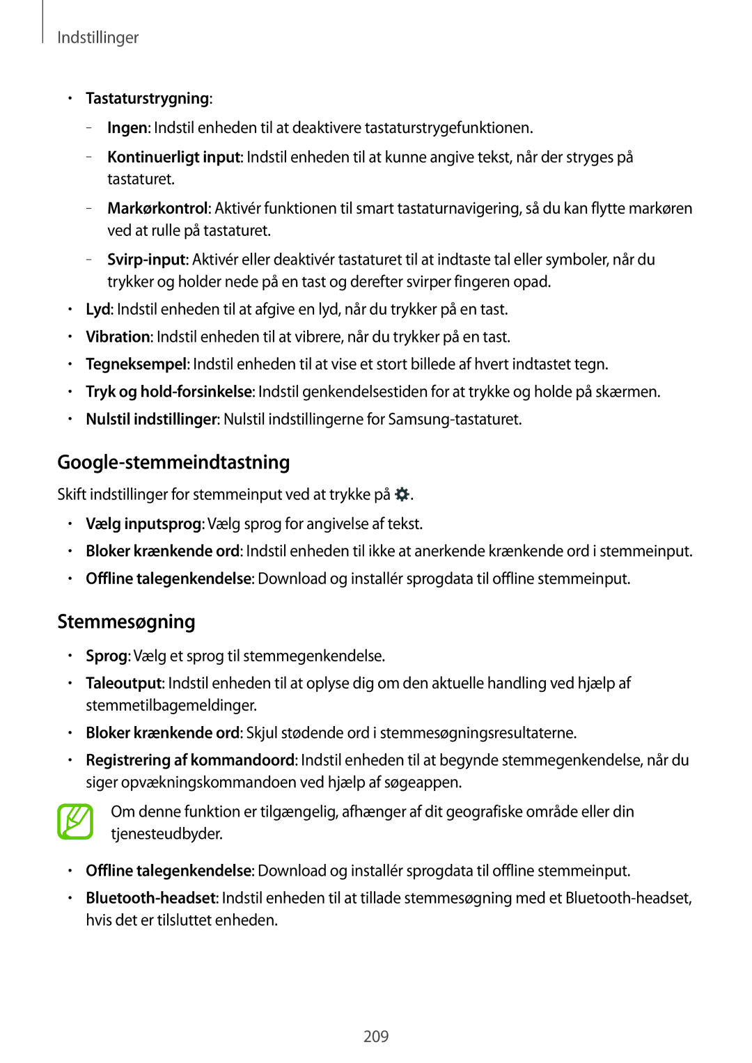 Samsung SM-G900FZNANEE, SM-G900FZKAVDS, SM-G900FZDANEE manual Google-stemmeindtastning, Stemmesøgning, Tastaturstrygning 