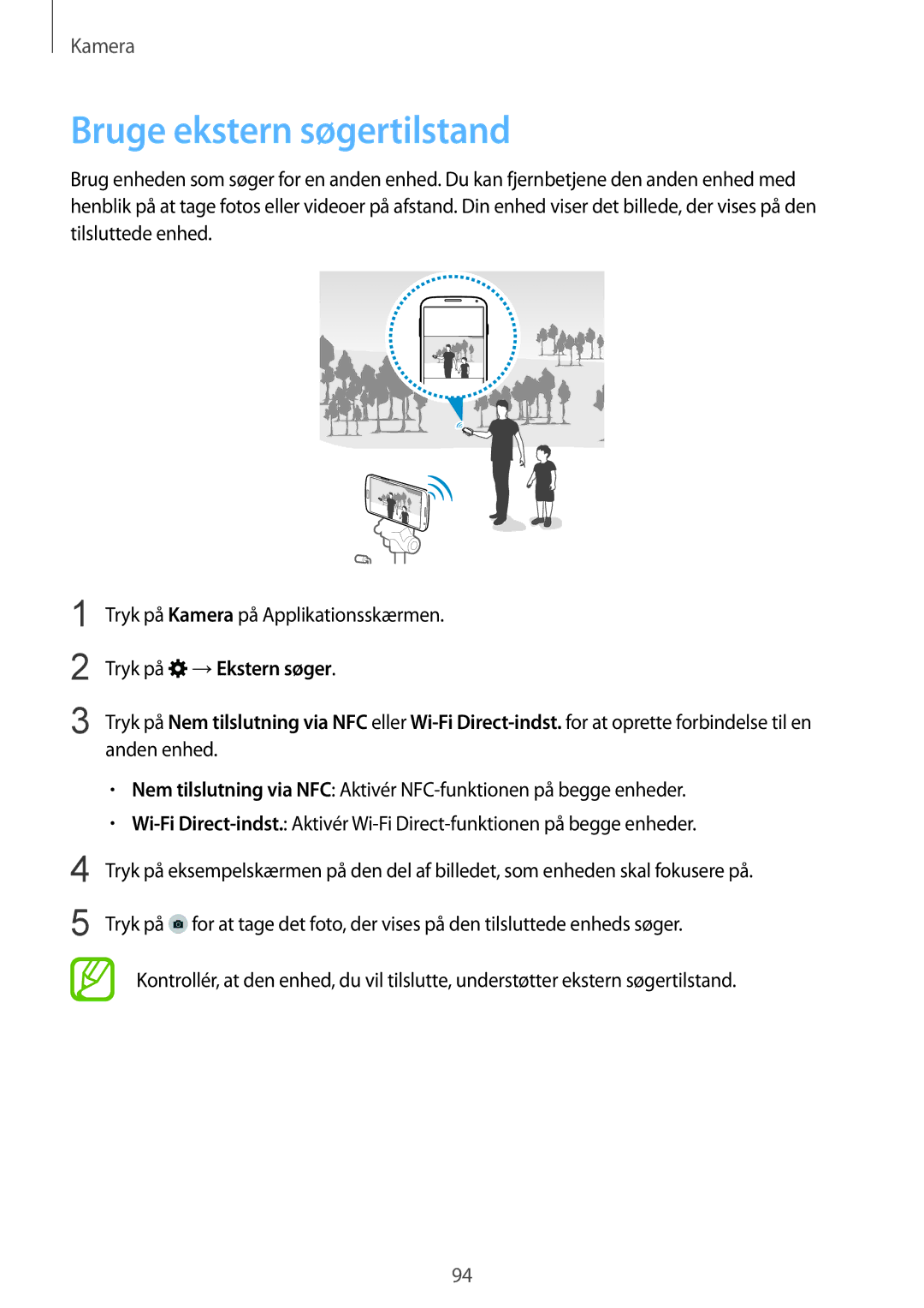 Samsung SM-G900FZWAHTS, SM-G900FZKAVDS, SM-G900FZDANEE, SM-G900FZWANEE, SM-G900FZDAHTS manual Bruge ekstern søgertilstand 