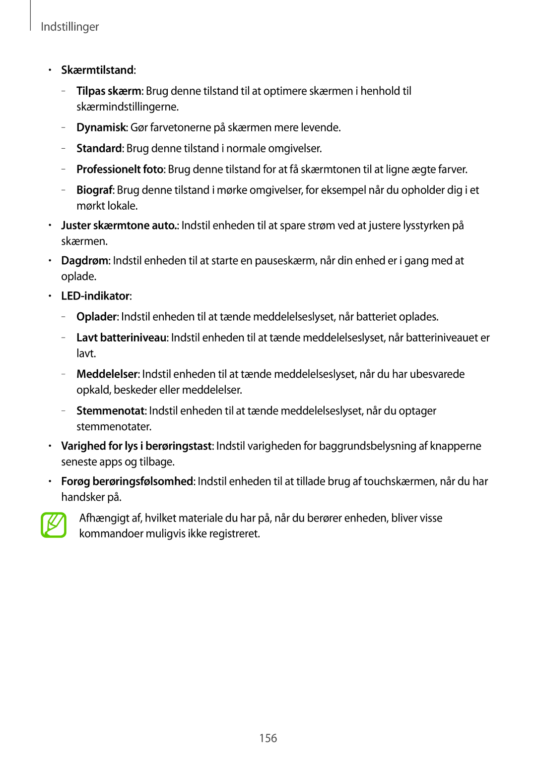 Samsung SM-G900FZKANEE, SM-G900FZKAVDS, SM-G900FZDANEE, SM-G900FZWANEE, SM-G901FZBANEE manual Skærmtilstand, LED-indikator 