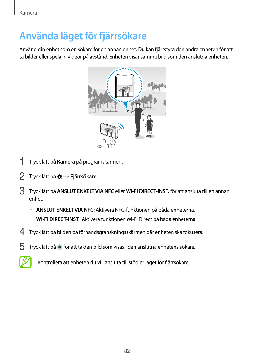 Samsung SM-G900FZNANEE, SM-G900FZKAVDS, SM-G900FZDANEE, SM-G900FZWANEE, SM-G901FZBANEE manual Använda läget för fjärrsökare 