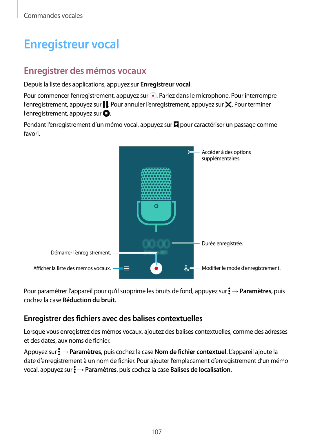 Samsung SM-G900FZKAXEF, SM-G900FZWABOG, SM-G900FZKABOG, SM-G900FZBAXEF manual Enregistreur vocal, Enregistrer des mémos vocaux 