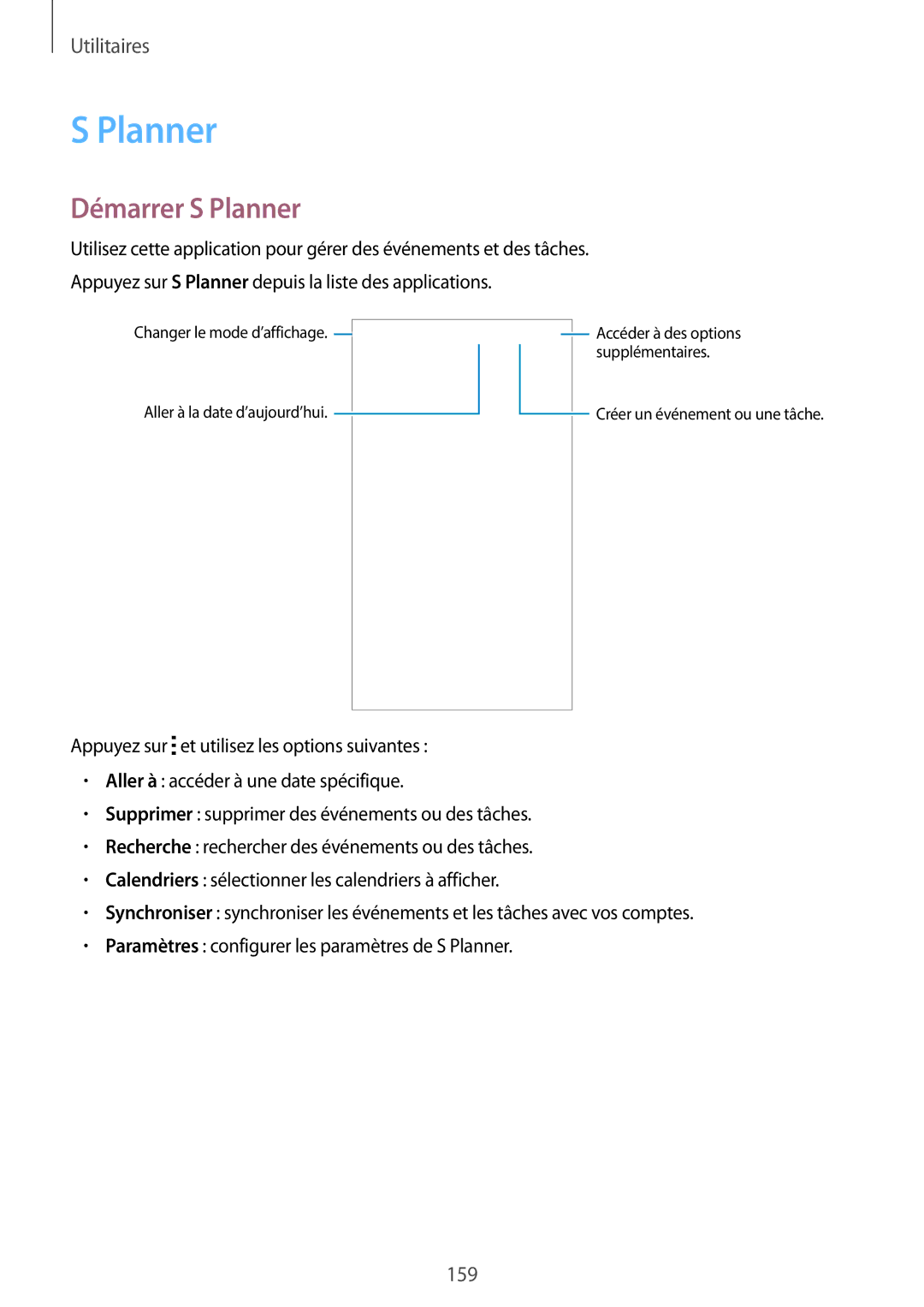 Samsung SM-G900FZDAVVT, SM-G900FZWAGBL, SM2G900FZBAGBL, SM2G900FZBAVVT, SM2G900FZKABGL, SM2G900FZDAMTL Démarrer S Planner 