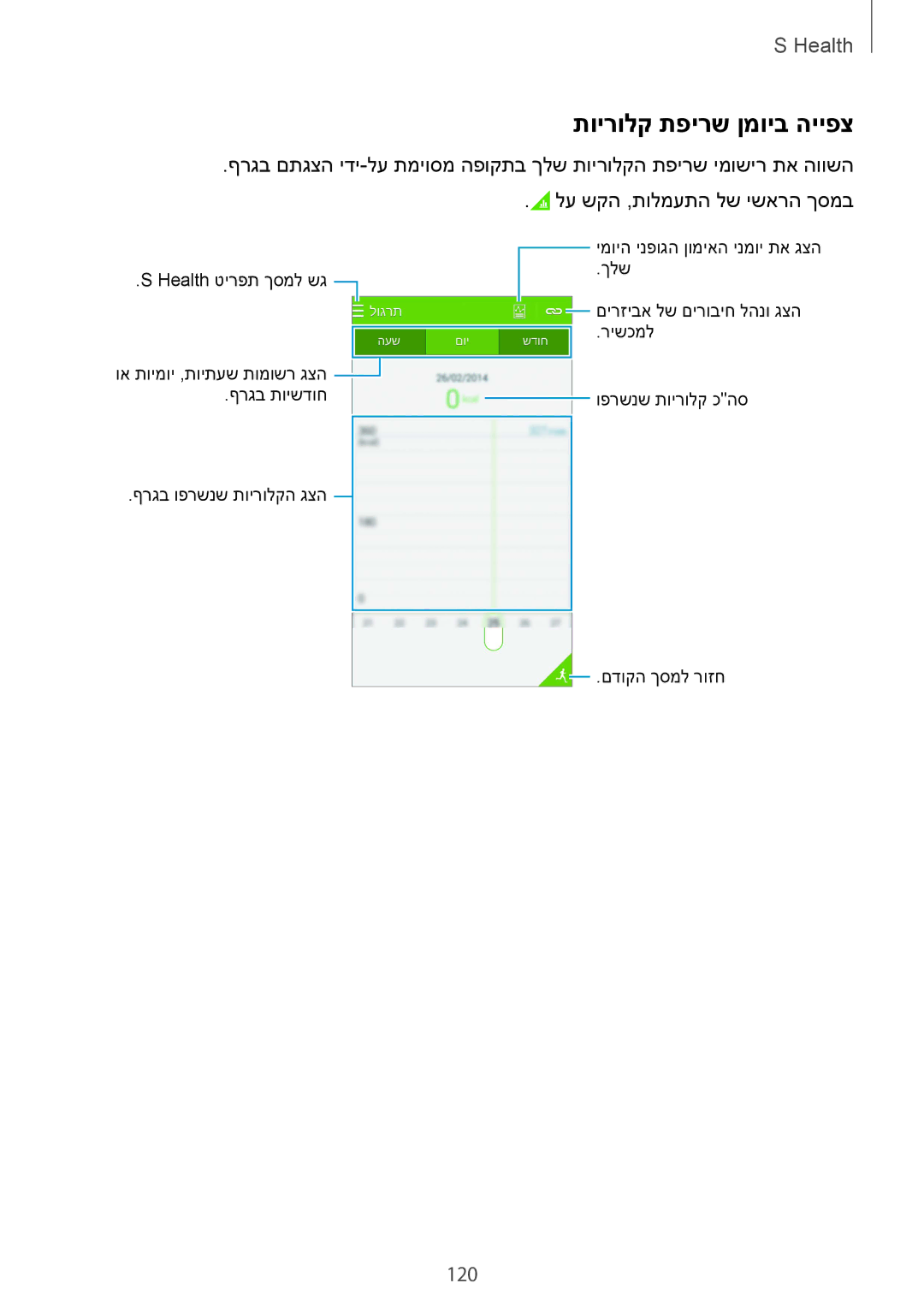 Samsung SM-G900FZBAILO, SM-G900FZWASEE, SM-G900FZBASEE, SM-G900FZDASEE, SM-G900FZKASEE manual תוירולק תפירש ןמויב הייפצ, 120 