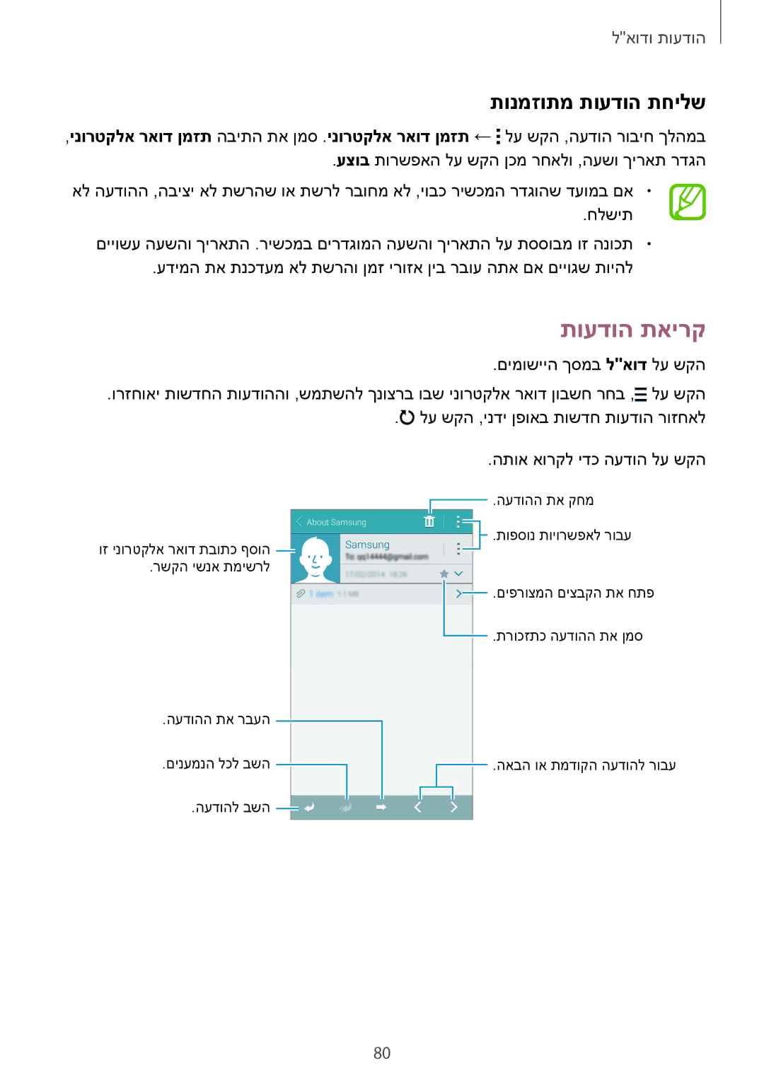 Samsung SM-G900FZWATEM, SM-G900FZWASEE, SM-G900FZBASEE, SM-G900FZDASEE manual תועדוה תאירק, התוא אורקל ידכ העדוה לע שקה 