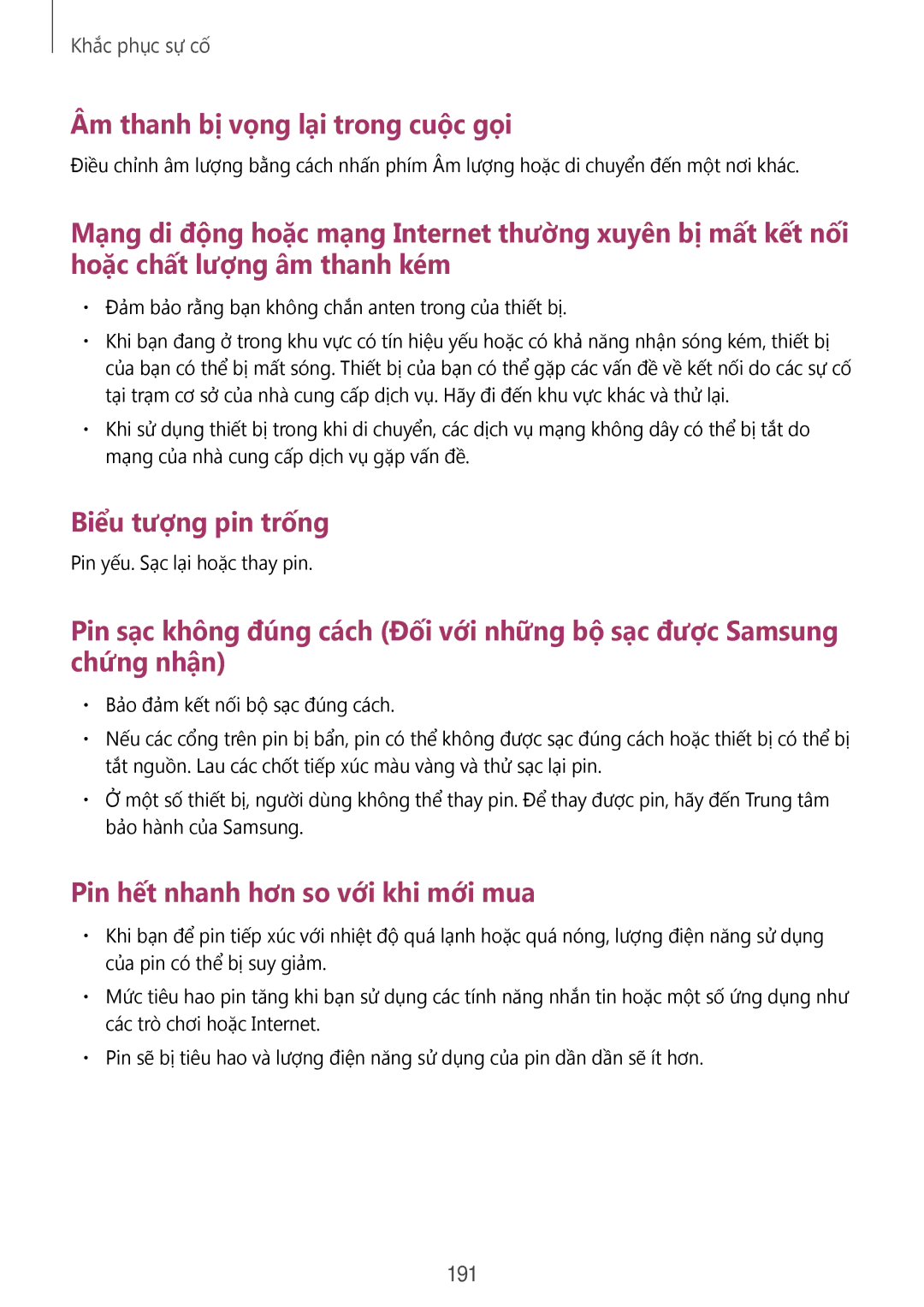 Samsung CG-G900HZKRHTM, SM-G900HZWAXXV, SM-G900HZBAXXV manual 191, Đảm bảo rằng bạn không chắn anten trong của thiết bị 