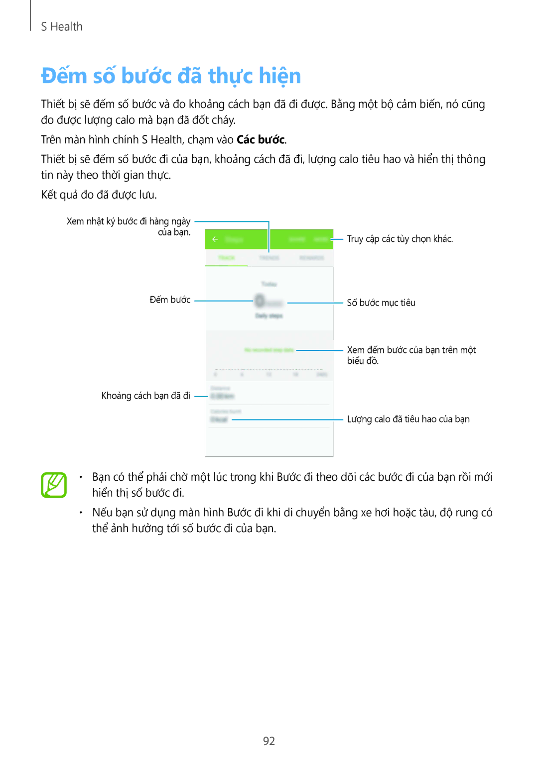Samsung SM-G900HZBAXXV, SM-G900HZWAXXV, CG-G900HZKRHTM, SM-G900HZKAXXV, SM-G900HZDAXXV manual Đếm số bước đã thực hiện 