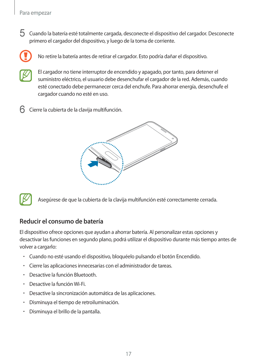 Samsung SM-G901FZKABOG, SM-G901FZBADTM, SM-G901FZKADBT, SM-G901FZDADTM, SM-G901FZDAATL manual Reducir el consumo de batería 