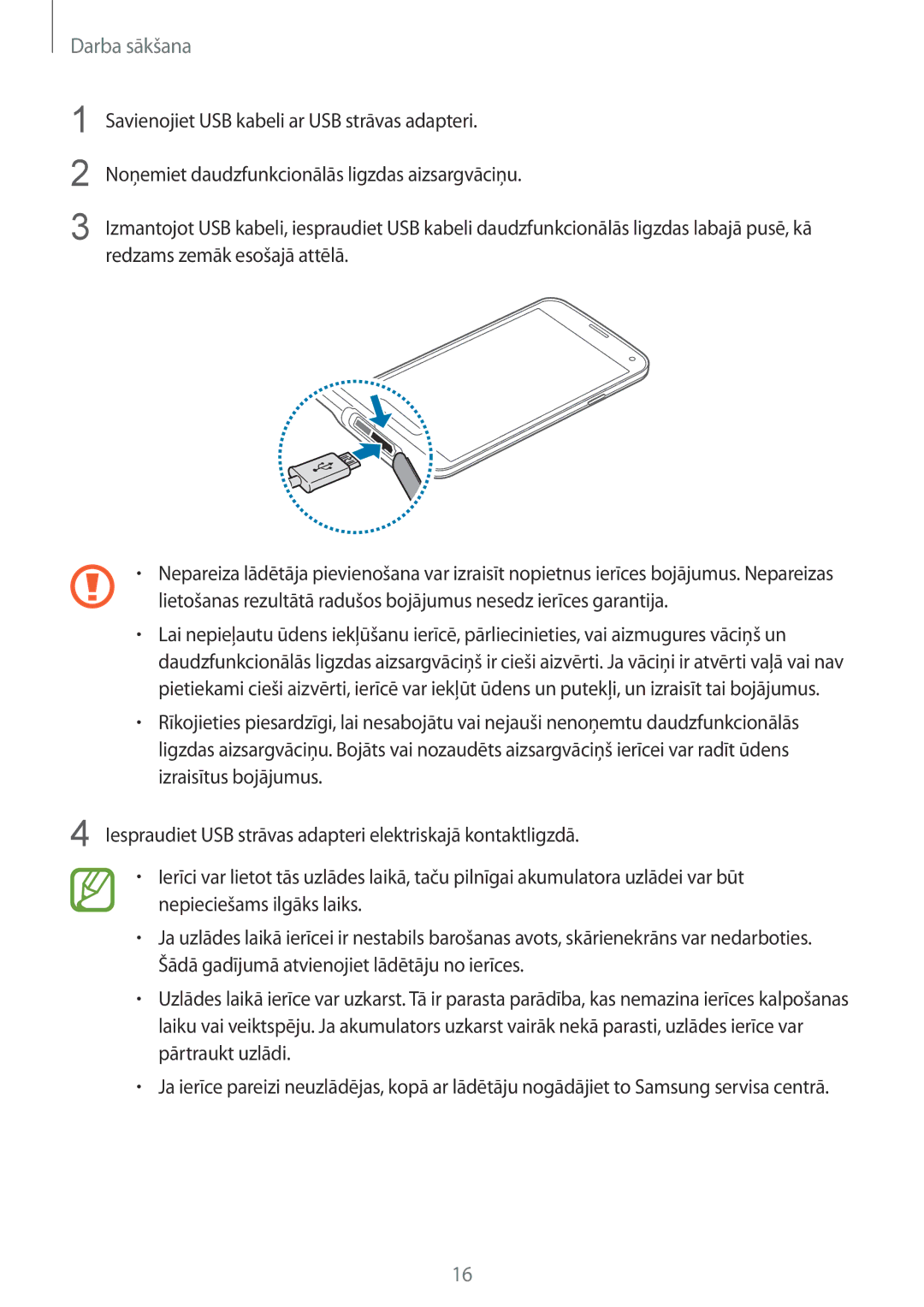 Samsung SM-G901FZDABAL, SM-G901FZKABAL, SM-G901FZWABAL, SM-G901FZBABAL manual Darba sākšana 