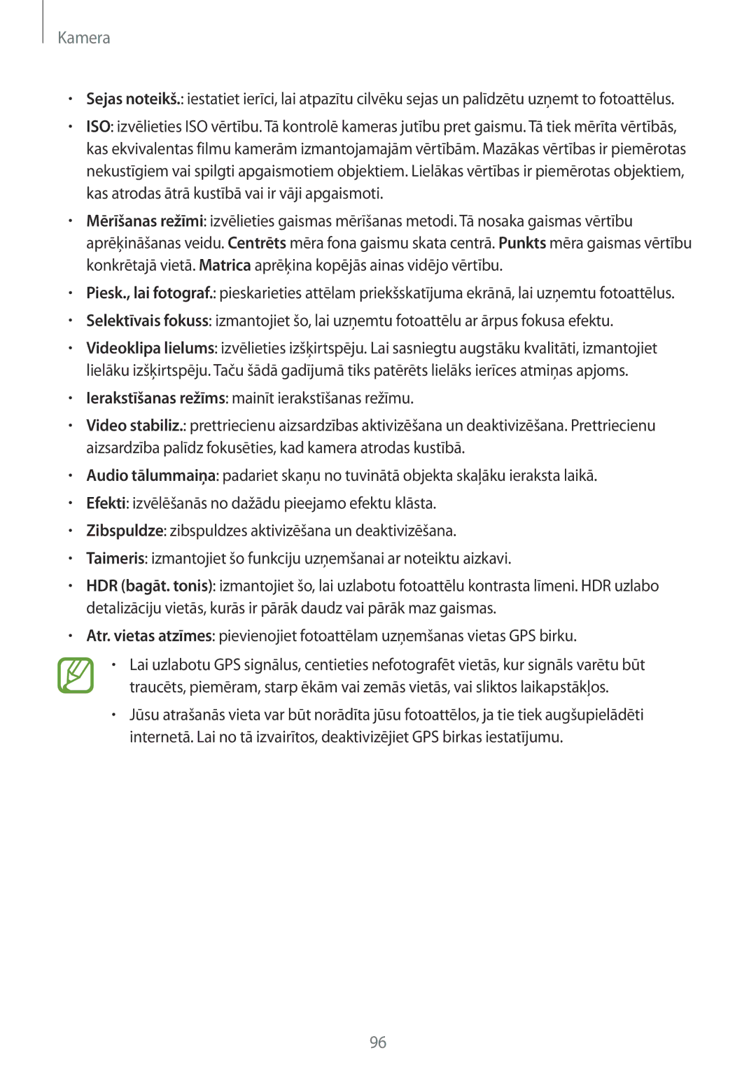 Samsung SM-G901FZDABAL, SM-G901FZKABAL, SM-G901FZWABAL, SM-G901FZBABAL manual Kamera 