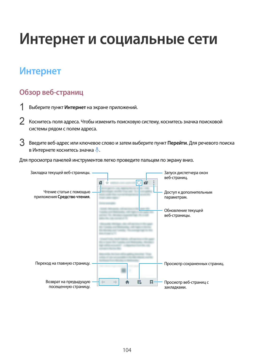 Samsung SM-G901FZDABAL, SM-G901FZKABAL, SM-G901FZWABAL, SM-G901FZBABAL manual Интернет и социальные сети, Обзор веб-страниц 