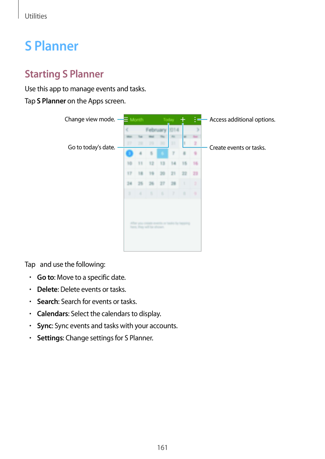 Samsung SM-G901FZWAFTM, SM-G901FZKACOS, SM-G901FZDABAL, SM-G901FZWAVGR, SM-G901FZWADBT, SM-G901FZKAVGR Starting S Planner 